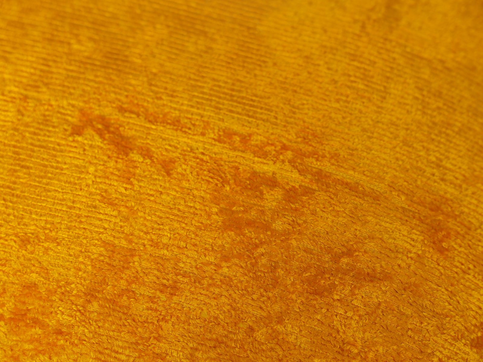 Yellow velvet ikat cushion for sale - Image 7