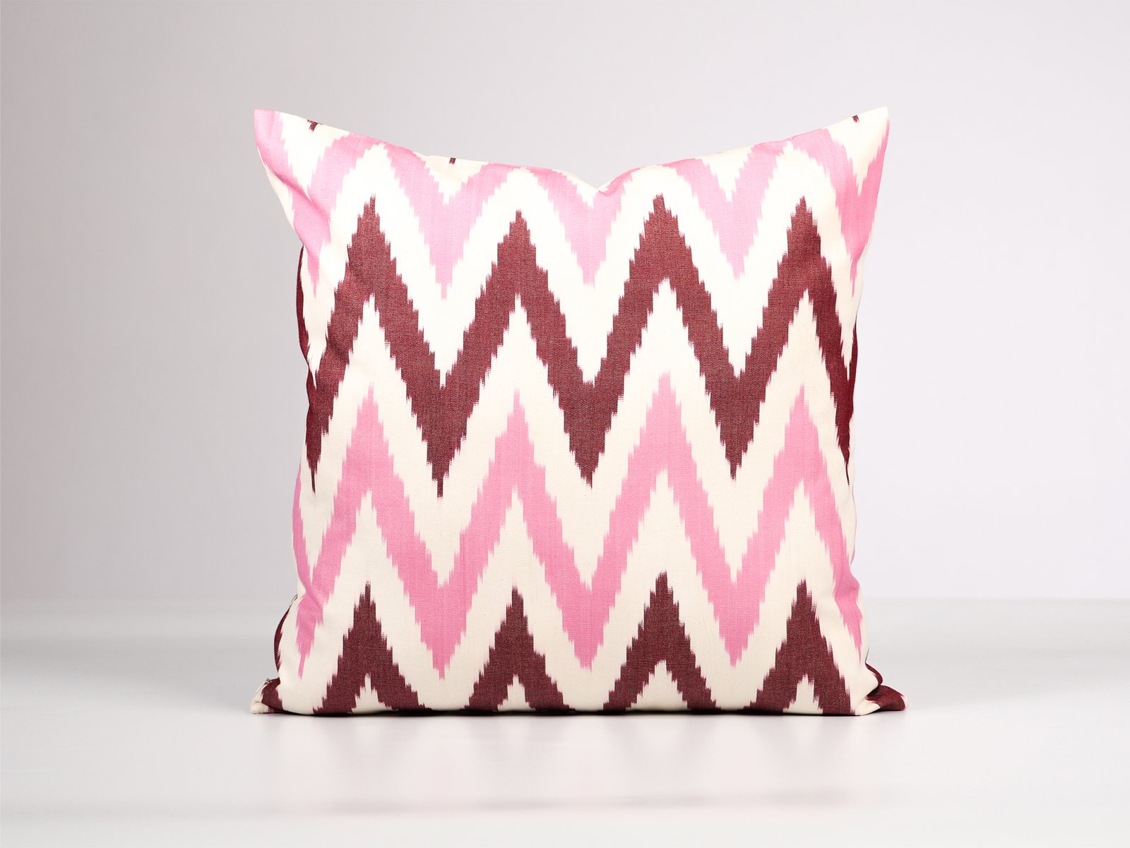 Pink Zigzag Ikat Cushion Cover - Image 2