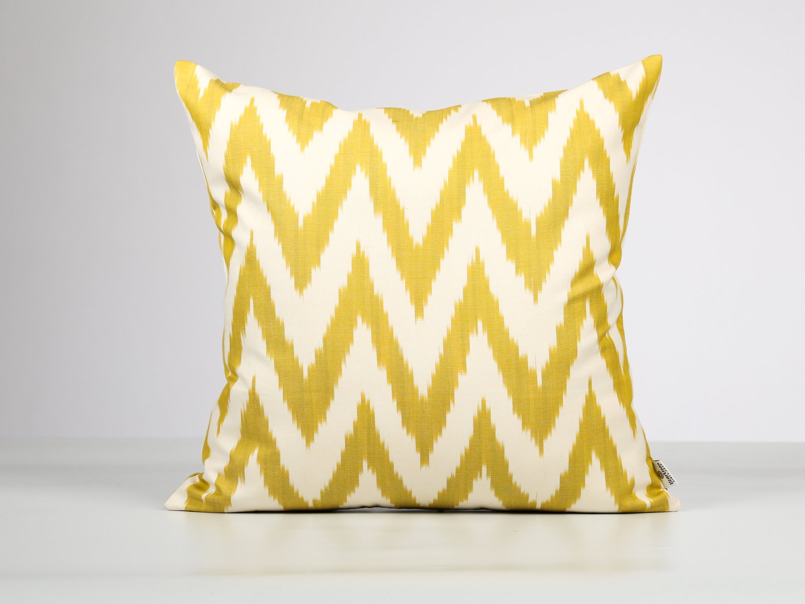 Yellow Chevron Ikat Cushion Cover - Image 2