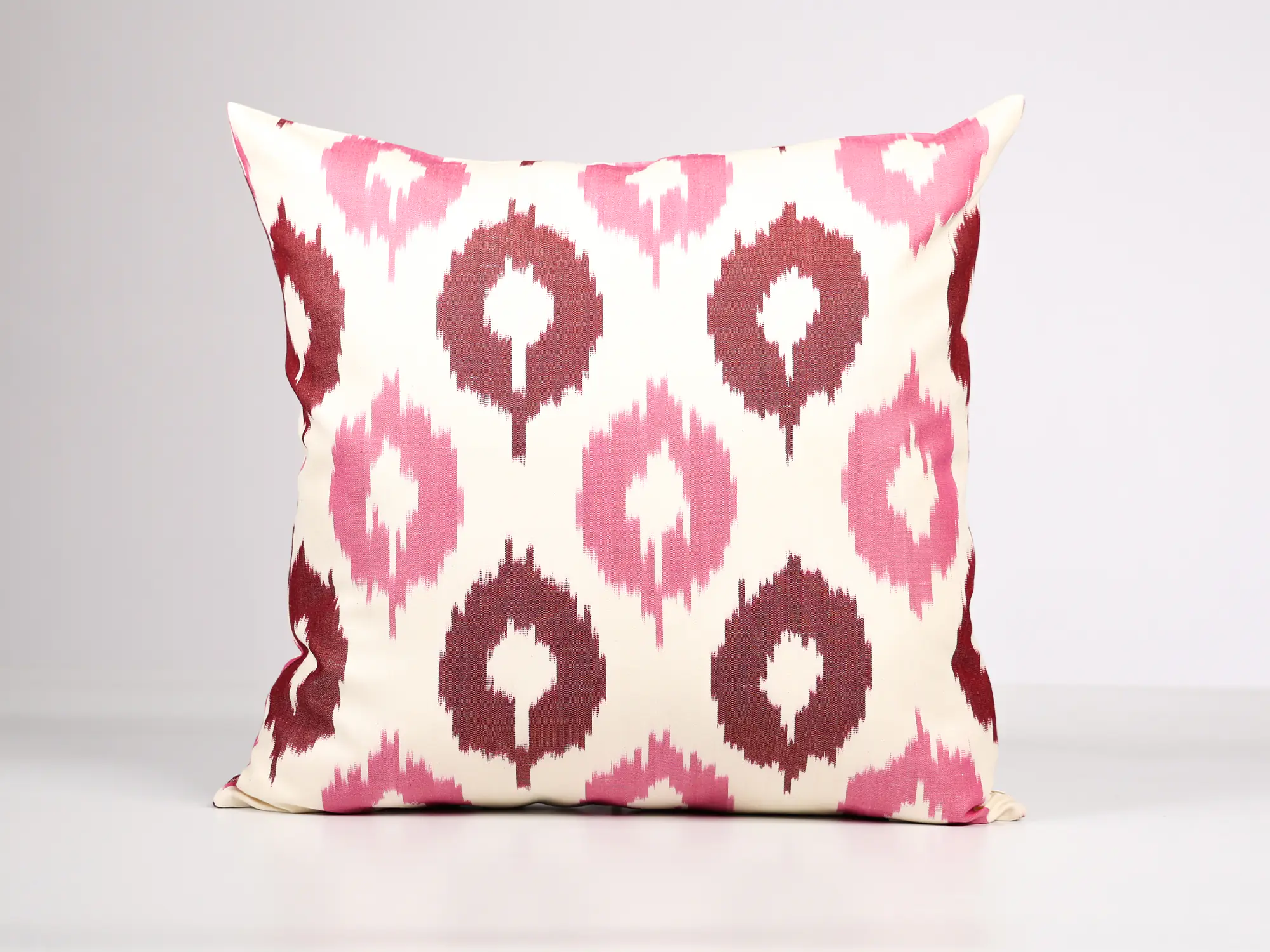Pink Ikat Pillow Cover