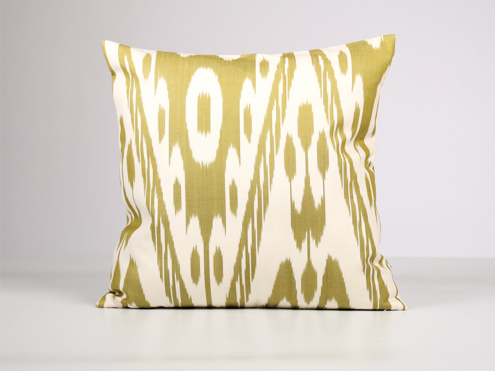 Golden Ikat Pattern Pillow Cover - Image 2