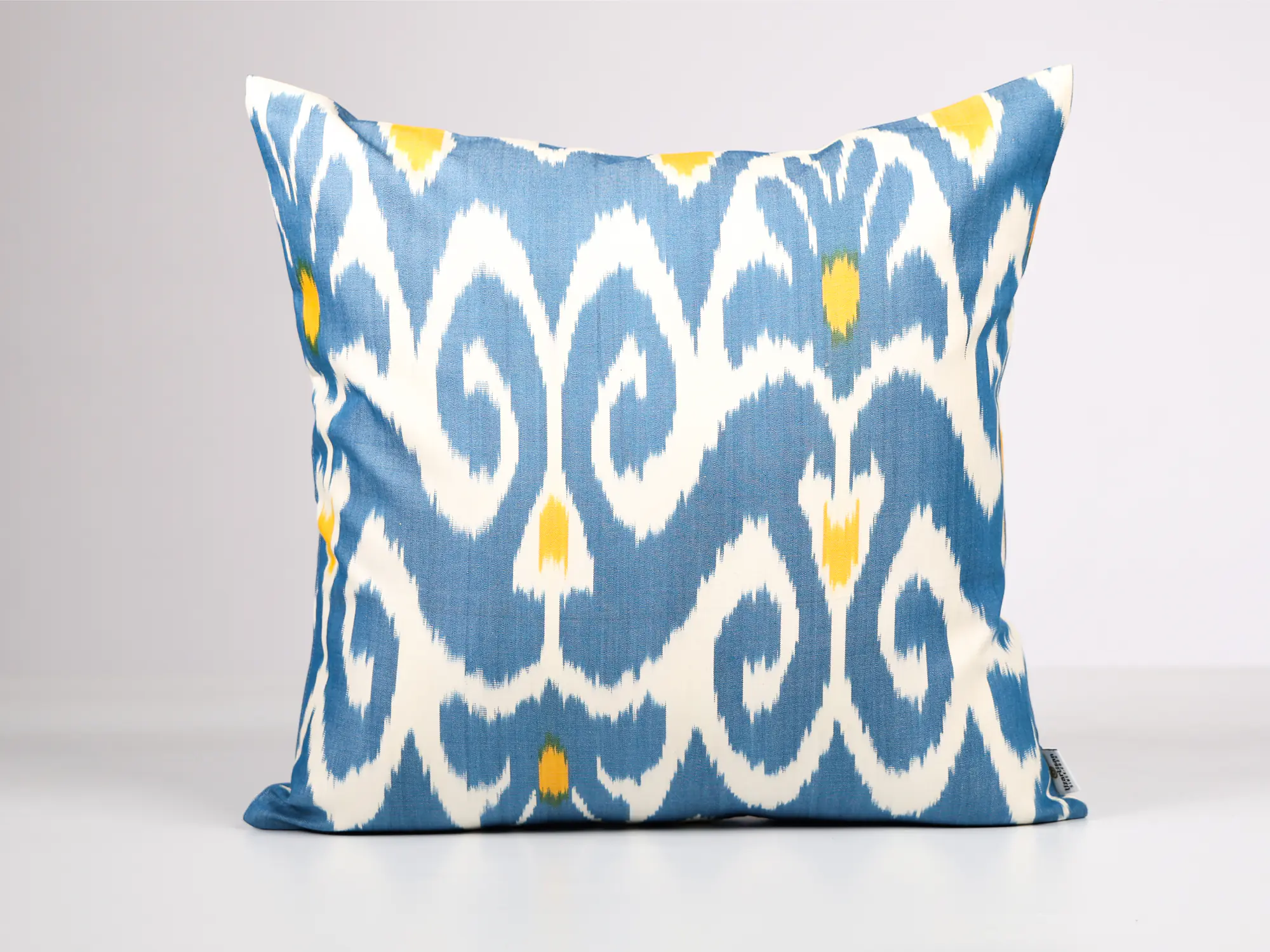 Blue Ikat Pillow Cover For Sale