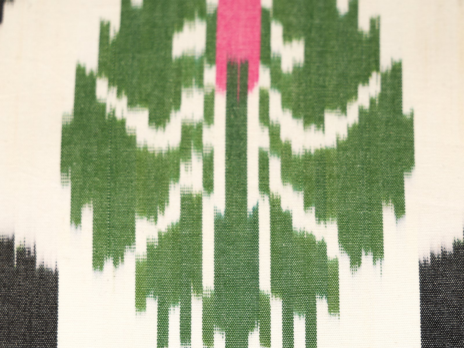 White and Black Geometric Ikat Pillow Cover - Image 6