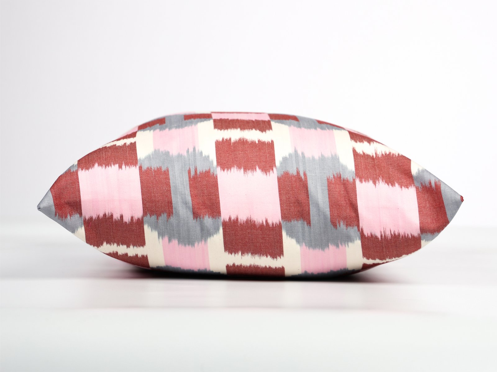 Pink Red Ikat Cushion Cover - Image 4