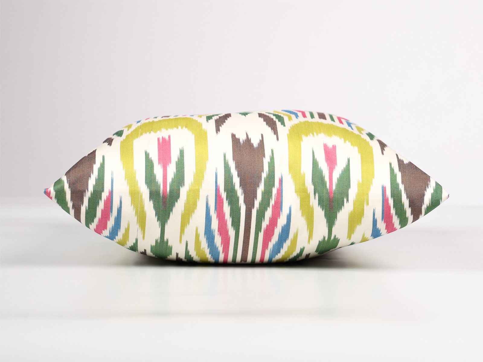 Multicolor Handmade Ikat Pillow Cover - Image 4