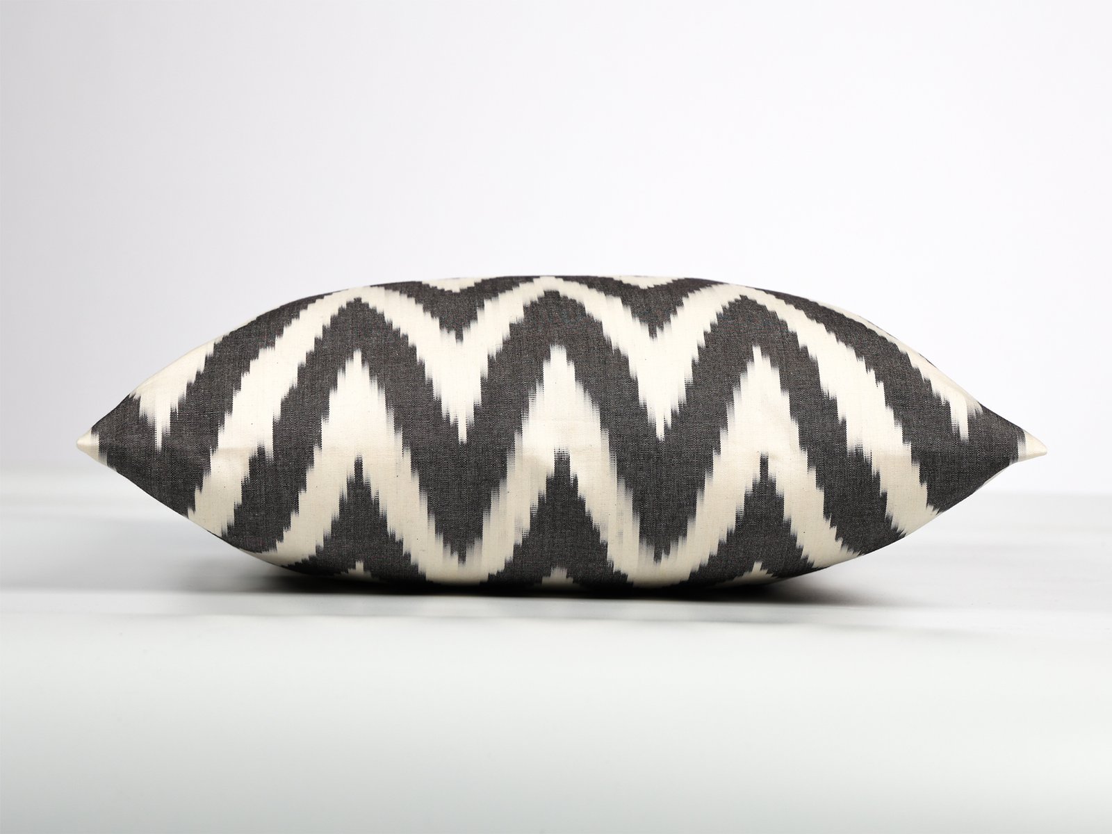 Black Chevron Ikat Cushion Cover - Image 4