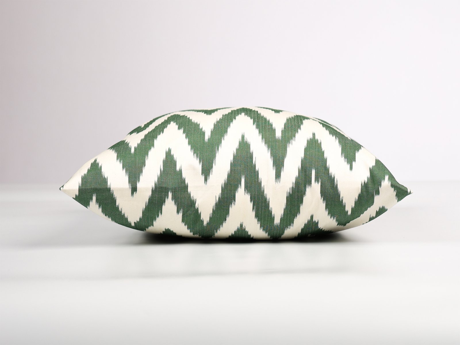Green Chevron Ikat Cushion Cover - Image 4
