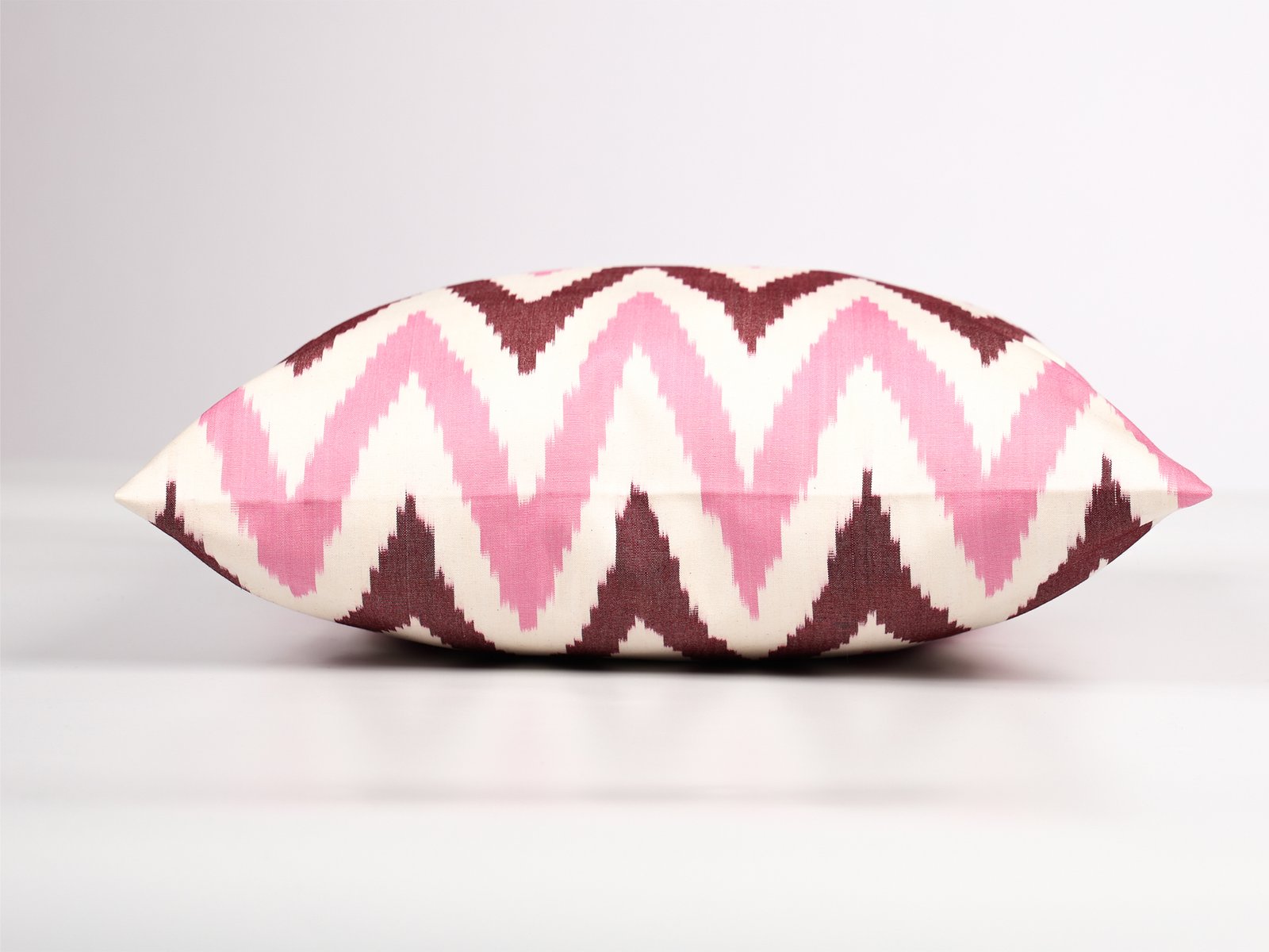 Pink Zigzag Ikat Cushion Cover - Image 4