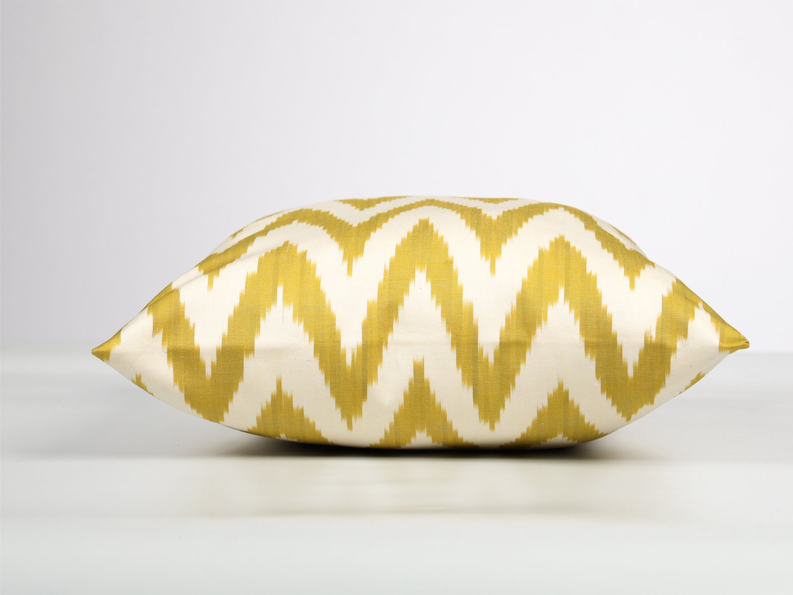 Yellow Chevron Ikat Cushion Cover - Image 4