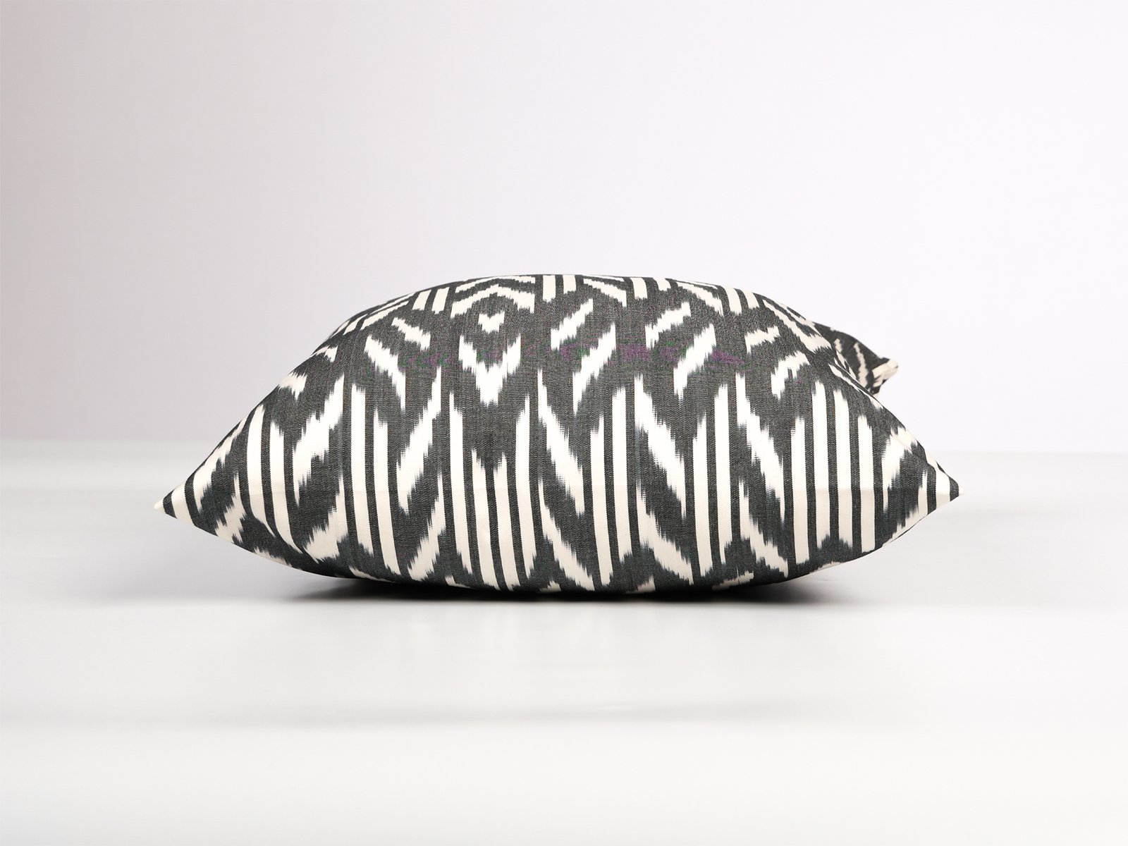 Black and White Ikat Pillow Cover - Image 5
