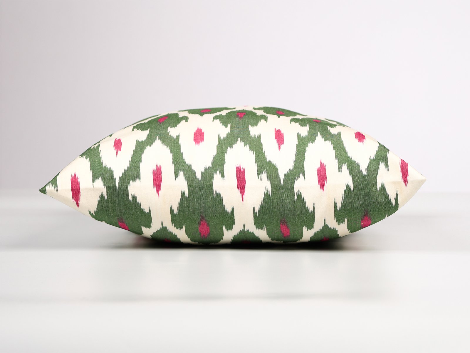 Green and Pink Ikat Pillow Cover - Image 4