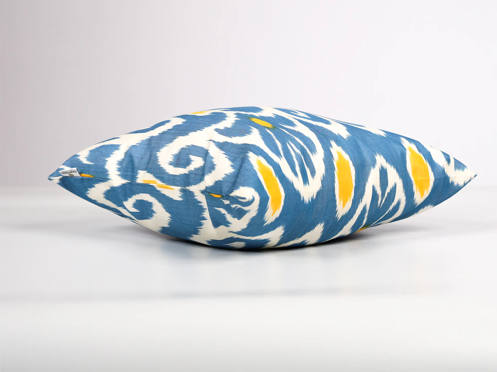 Blue Ikat Pillow Cover For Sale