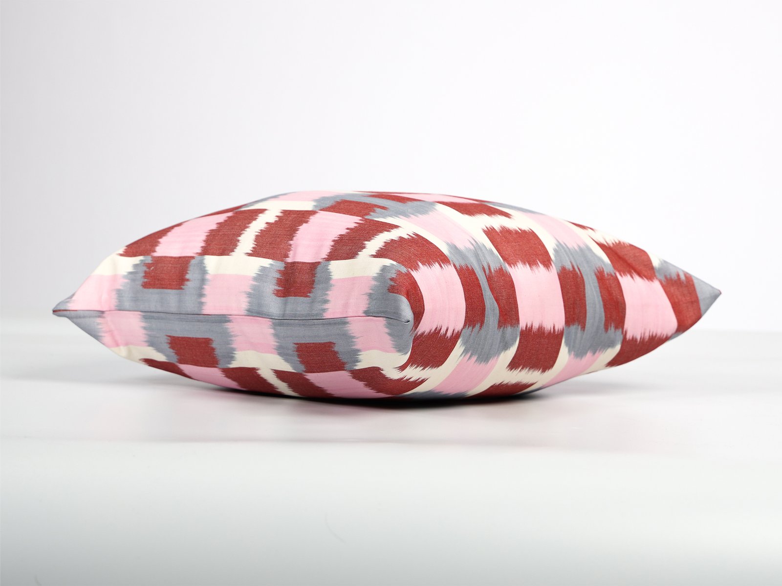 Pink Red Ikat Cushion Cover - Image 5