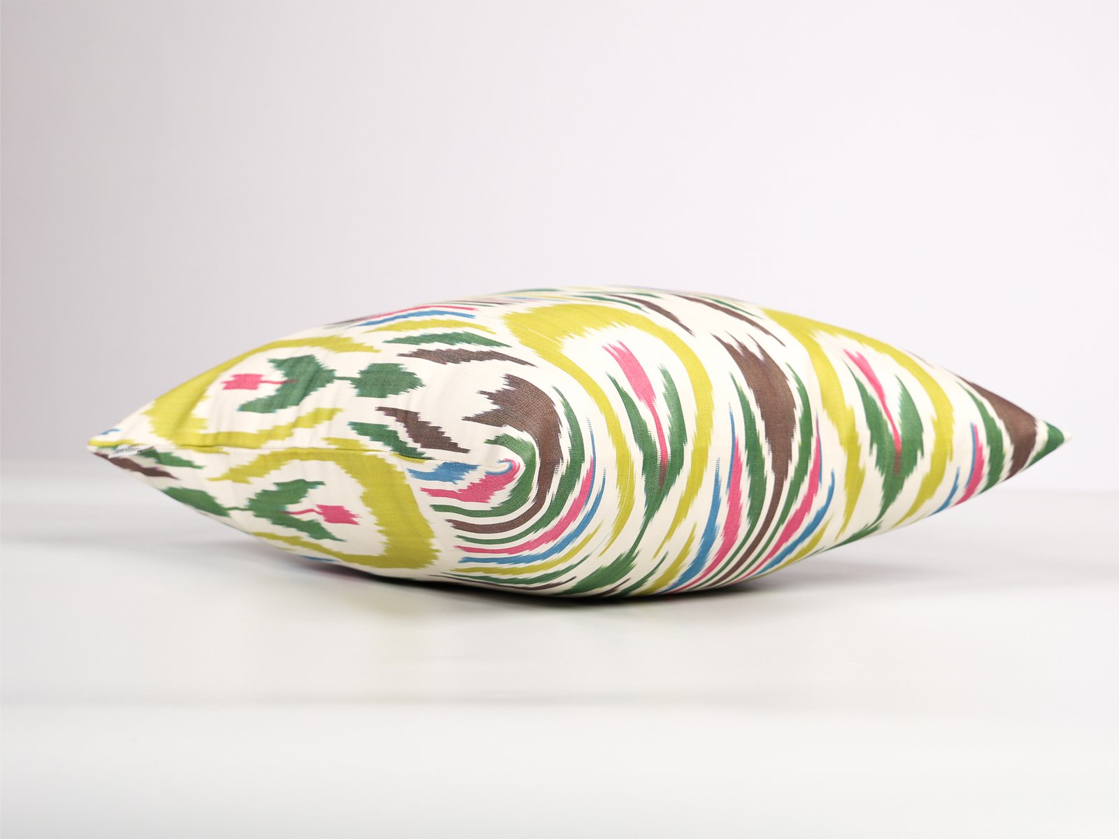 Multicolor Handmade Ikat Pillow Cover - Image 5