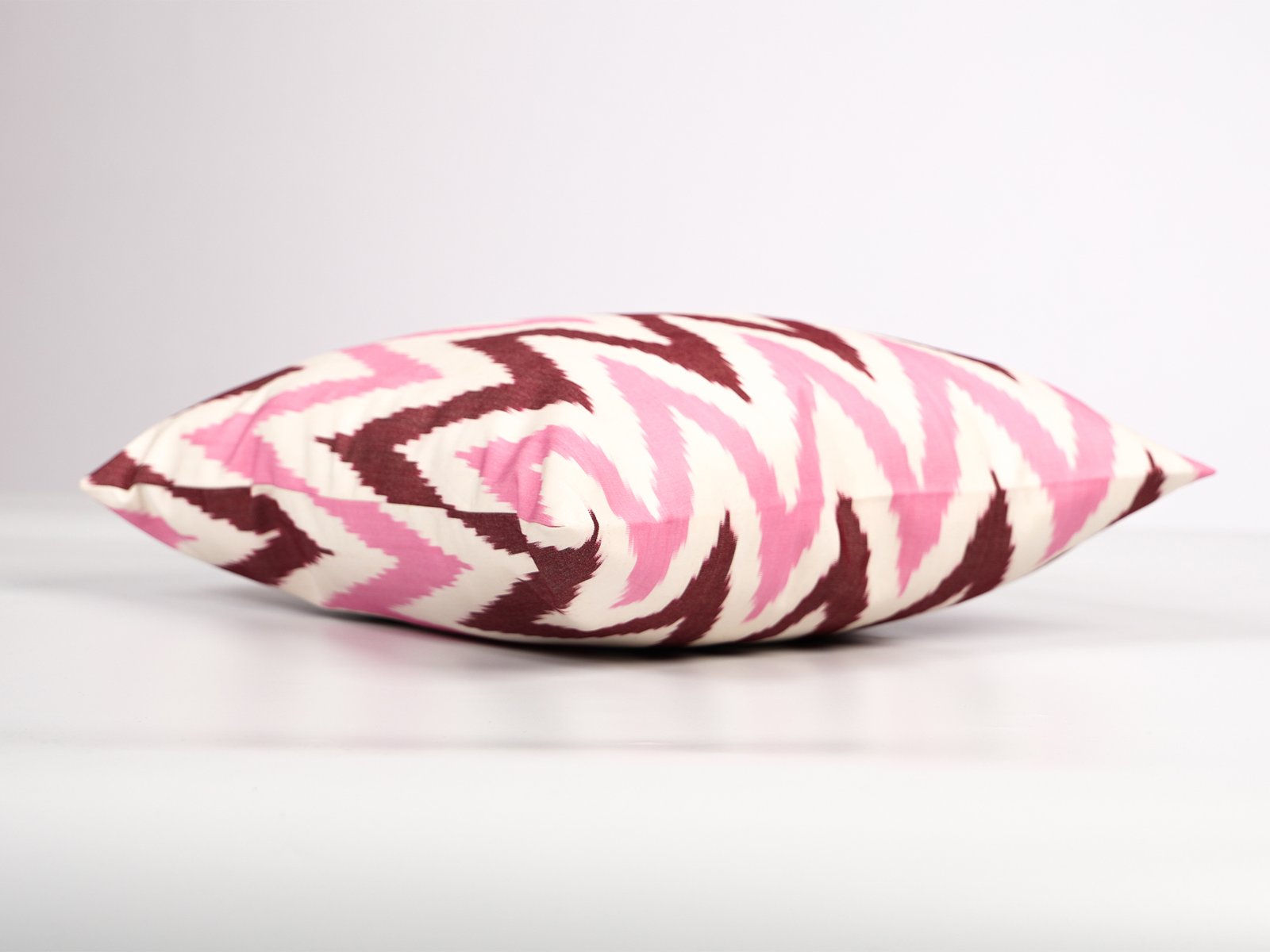 Pink Zigzag Ikat Cushion Cover - Image 5