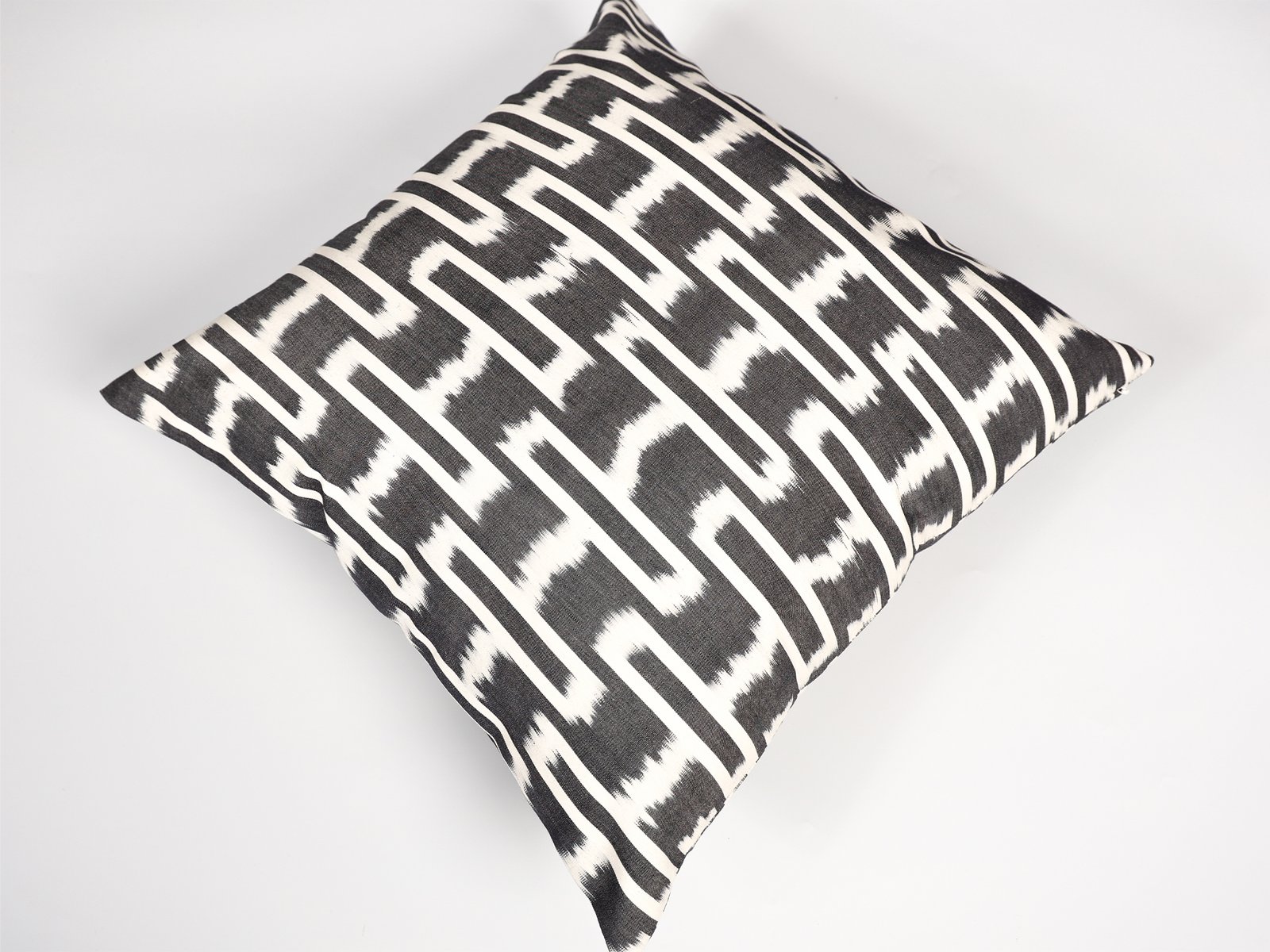 Black Geometric Ikat Pillow Cover - Image 5
