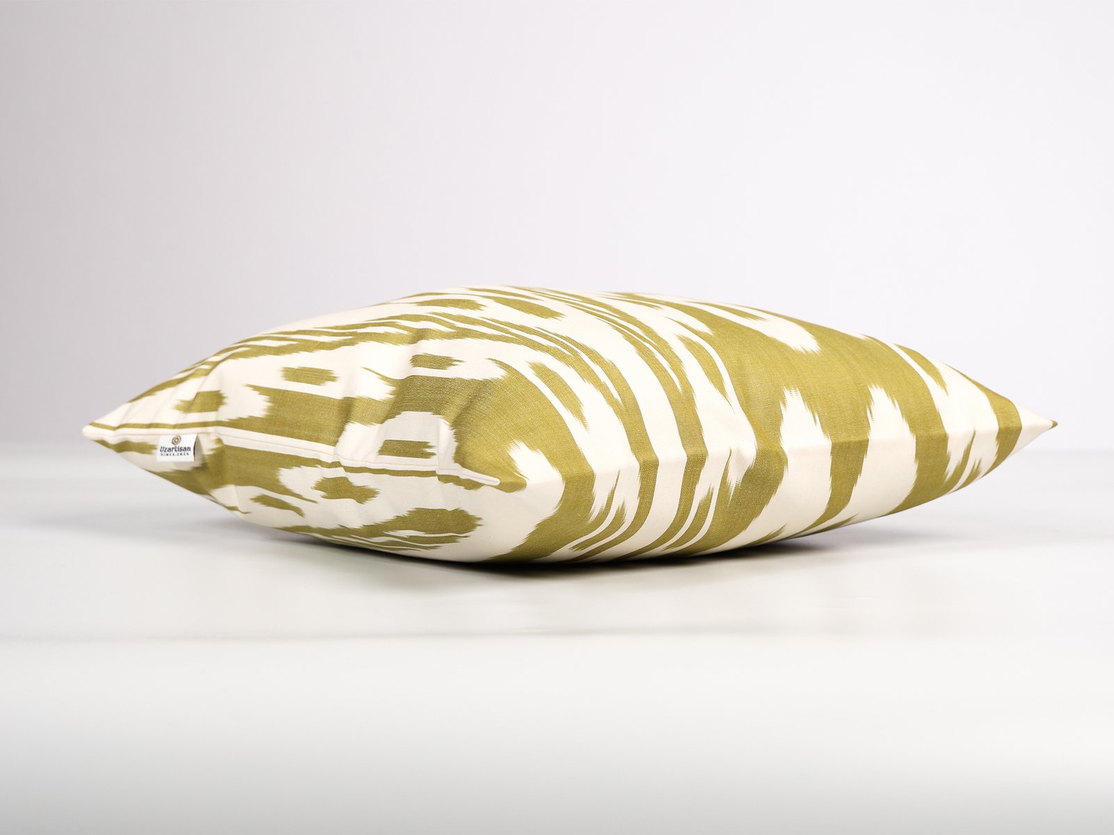 Golden Ikat Pattern Pillow Cover - Image 5