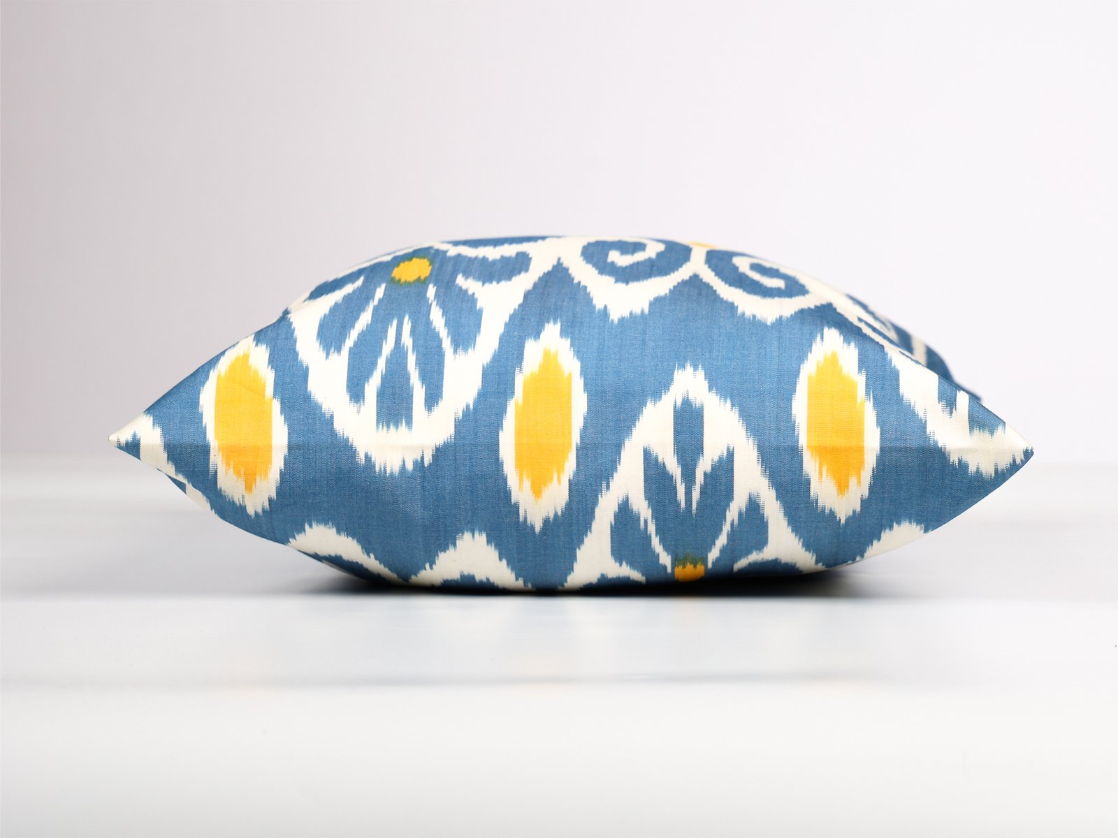 Blue Ikat Pillow Cover For Sale - Image 7