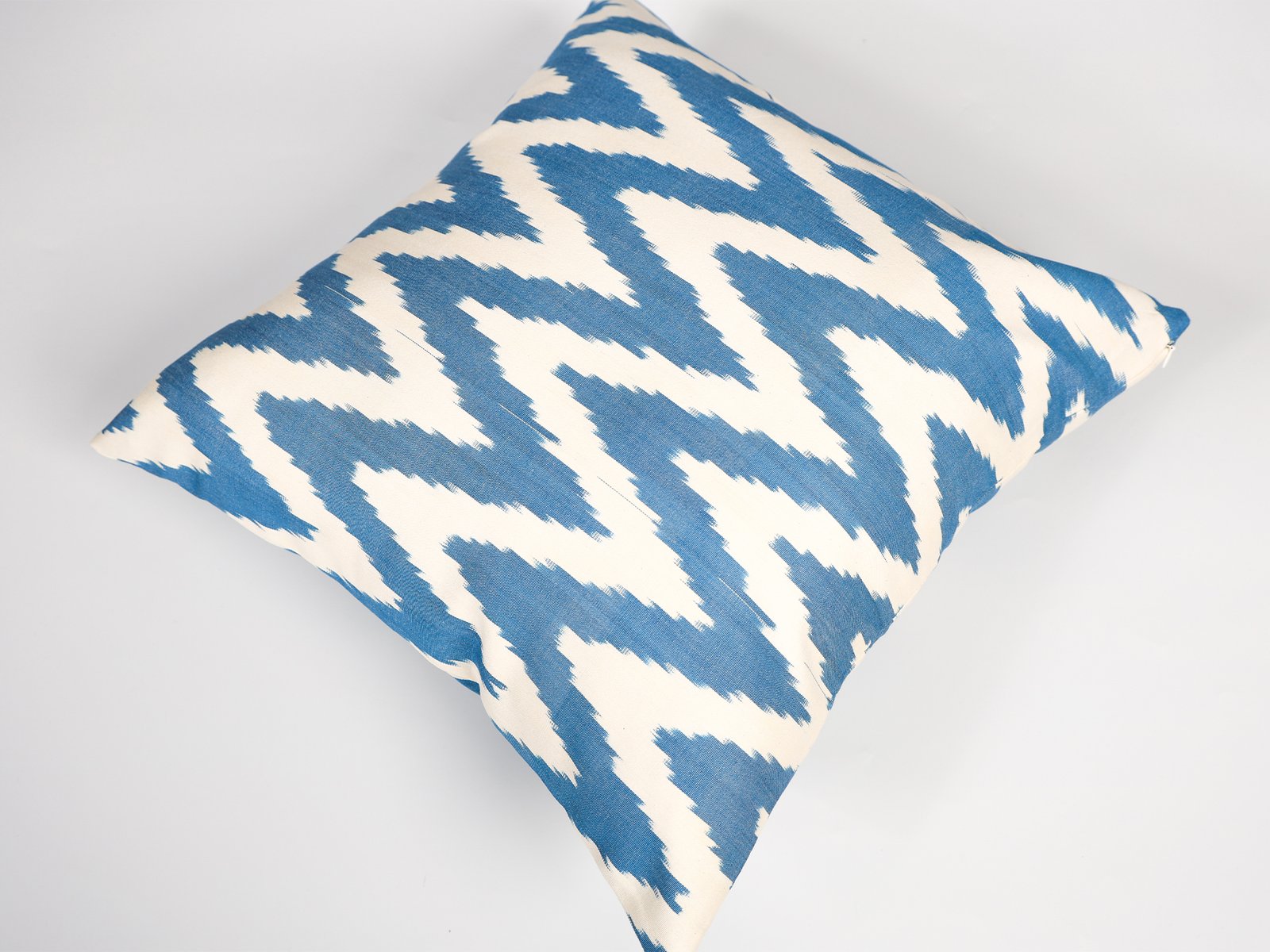 Blue Chevron Ikat Cushion Cover - Image 6