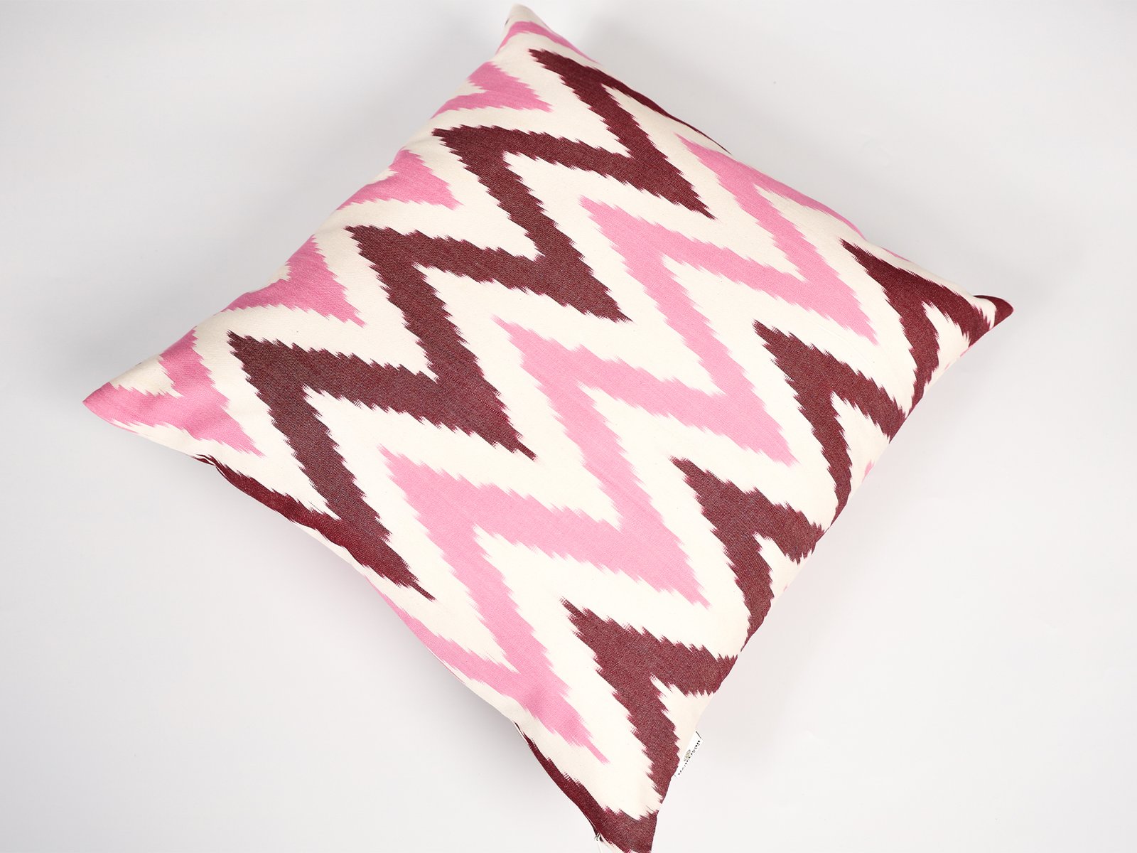 Pink Zigzag Ikat Cushion Cover - Image 6