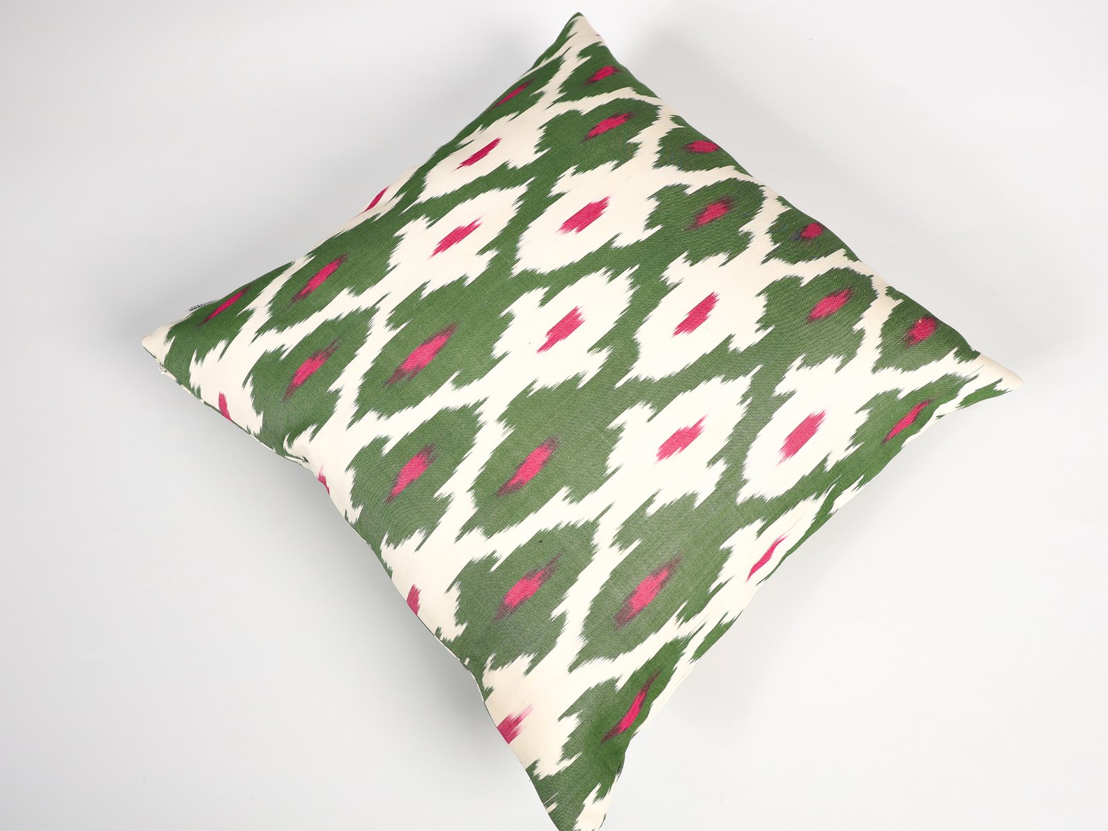 Green and Pink Ikat Pillow Cover - Image 7