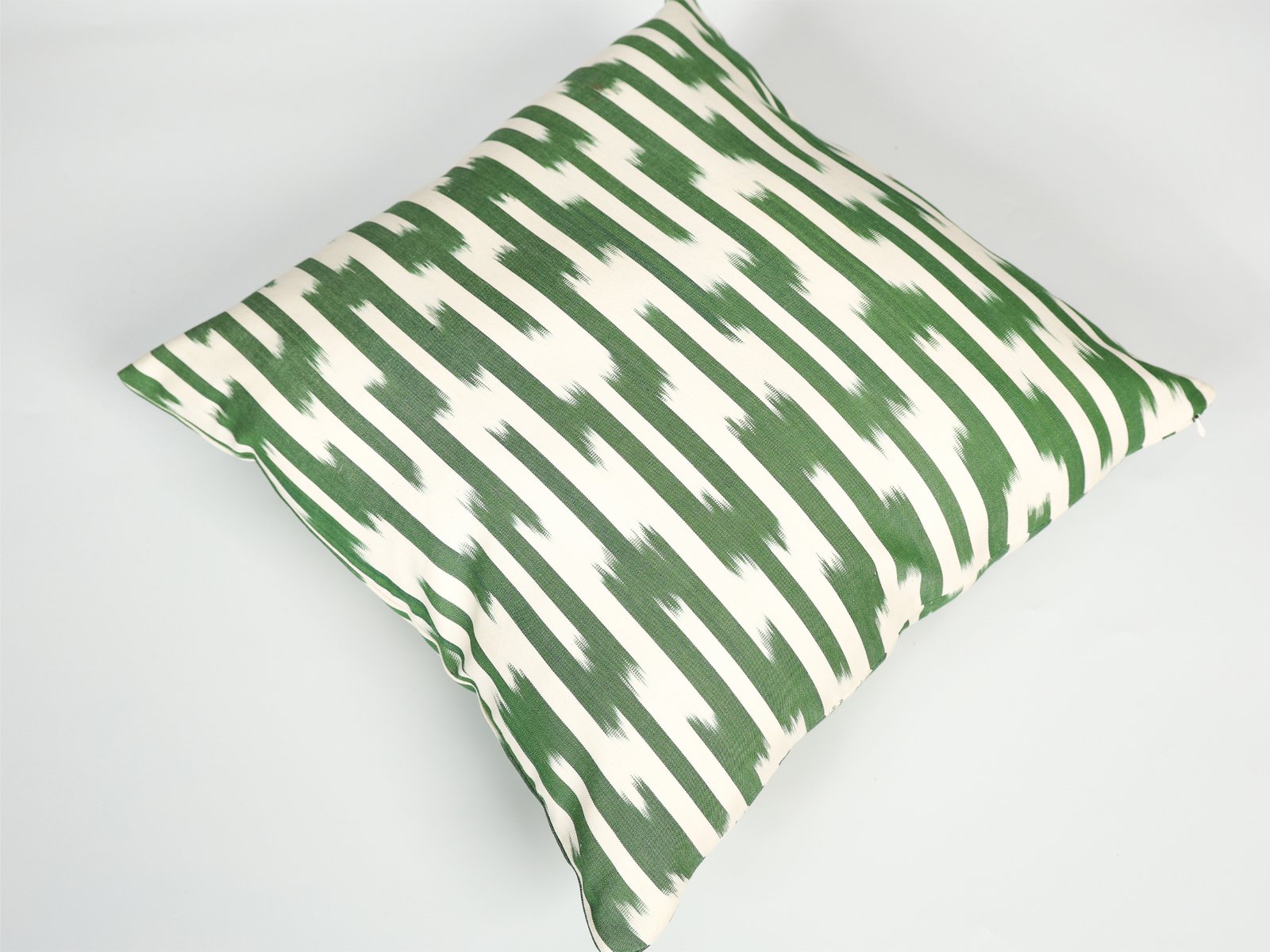 Green Striped Ikat Pillow Cover - Image 7
