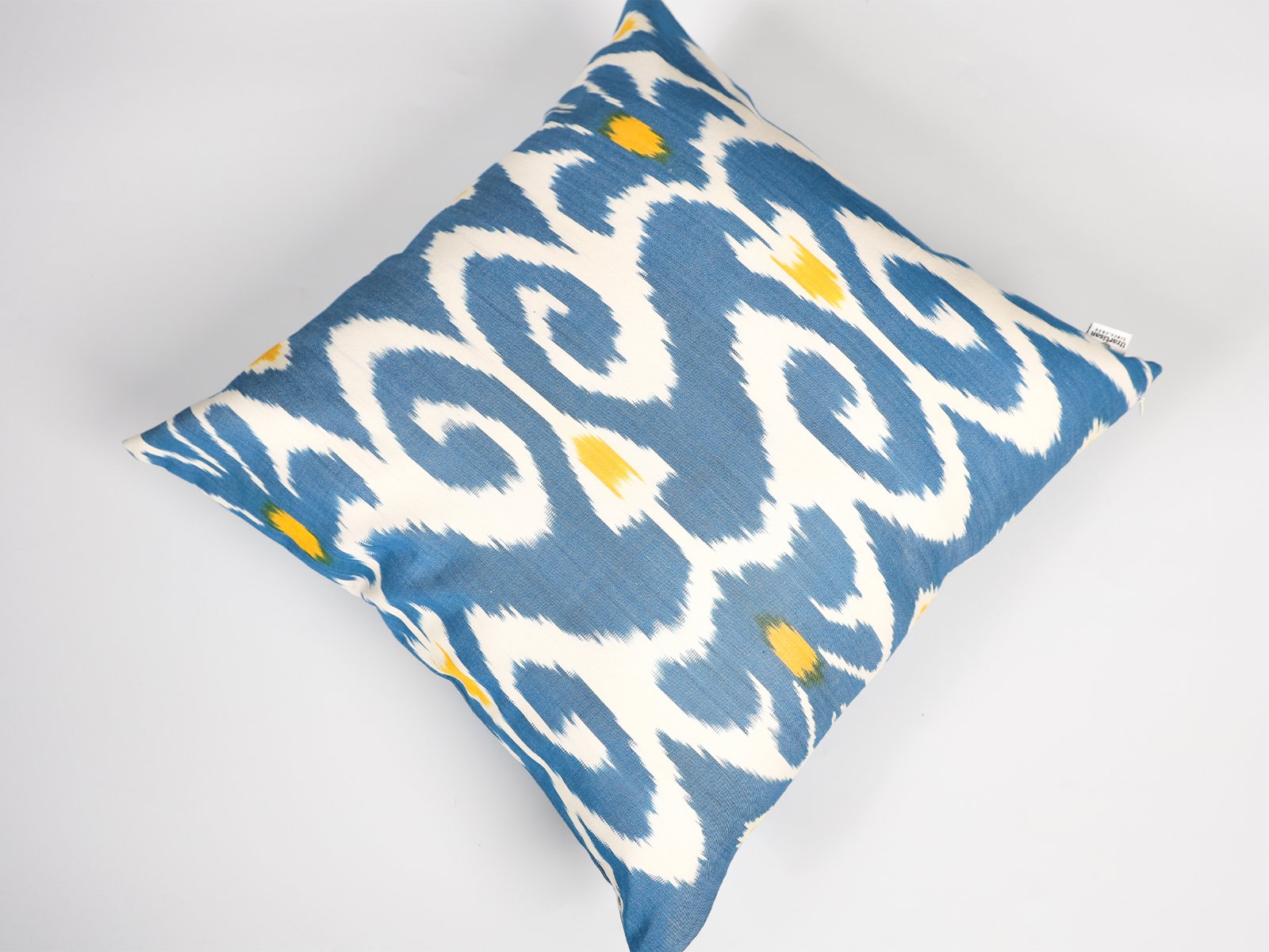 Blue Ikat Pillow Cover For Sale - Image 8