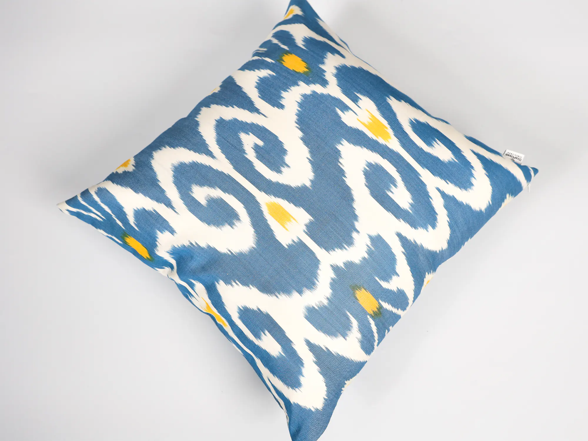 Blue Ikat Pillow Cover For Sale