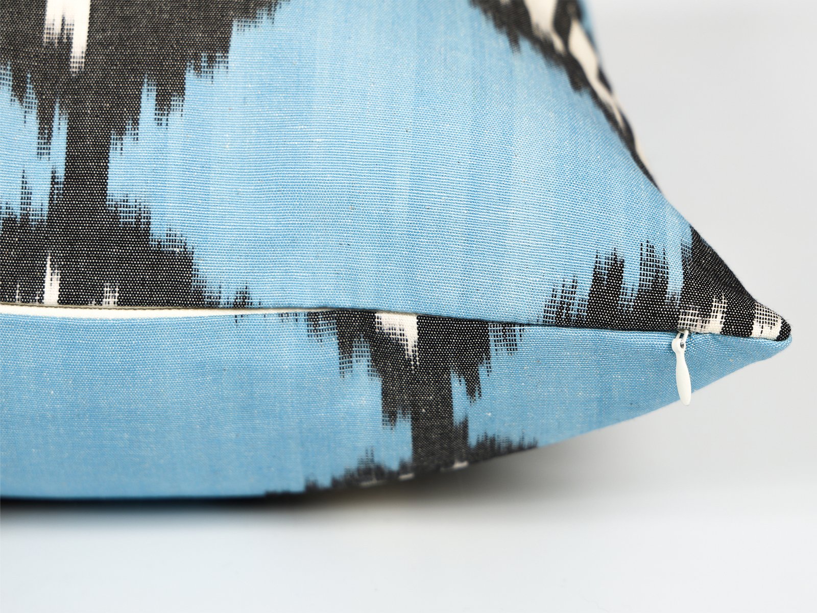 Blue Geometric Ikat Pillow Cover - Image 8