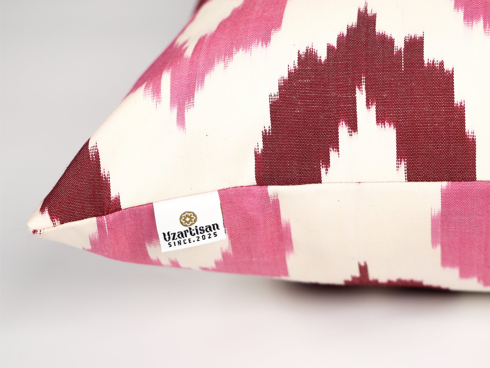 Pink Ikat Pillow Cover - Image 8