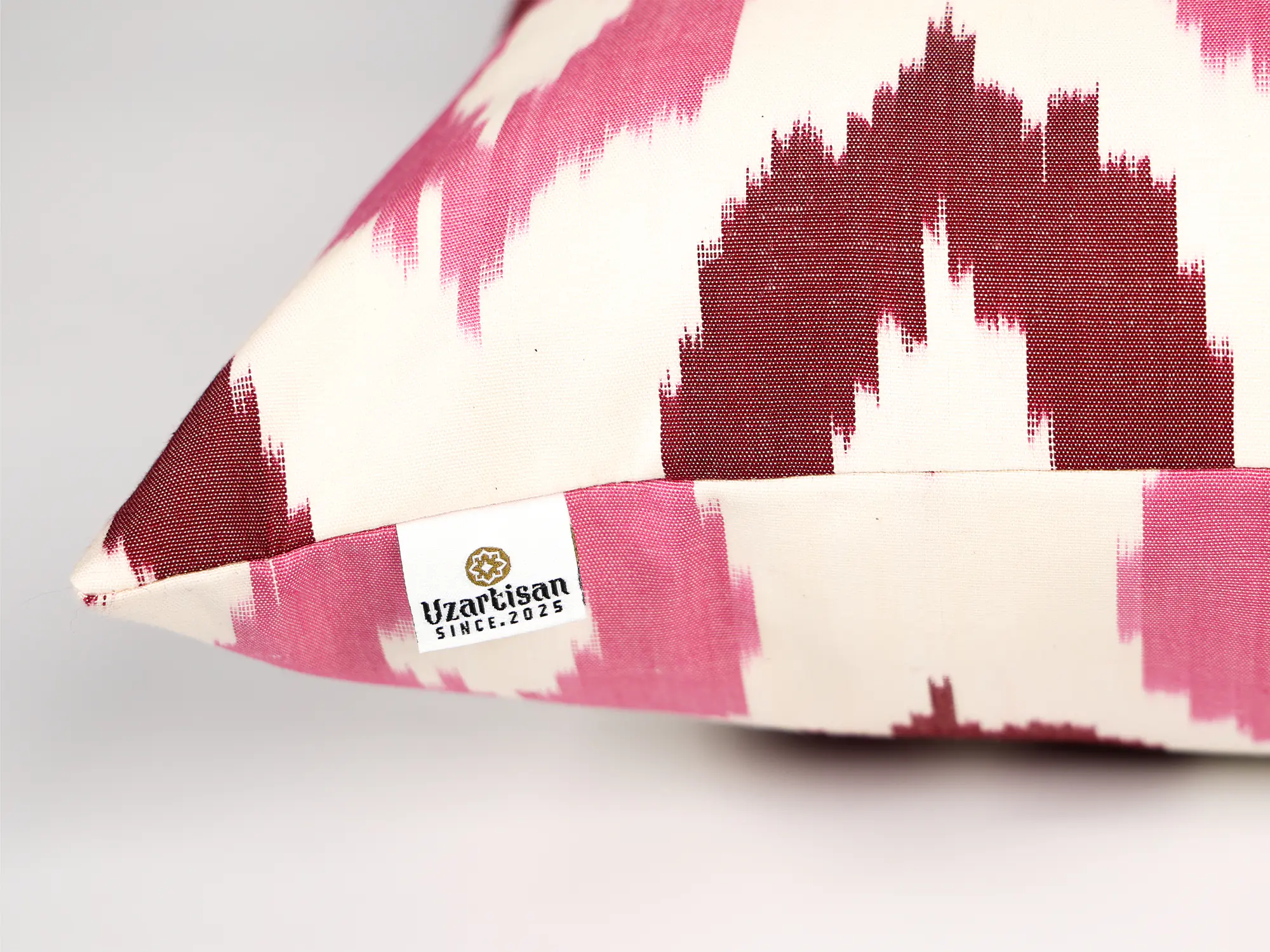 Pink Ikat Pillow Cover