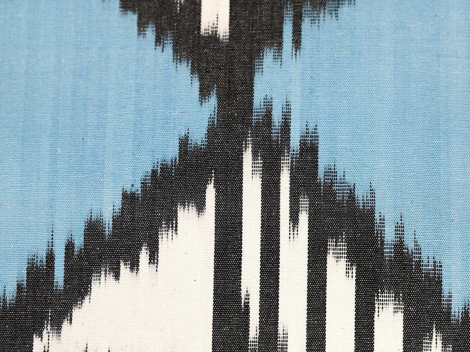 Blue Geometric Ikat Pillow Cover - Image 6