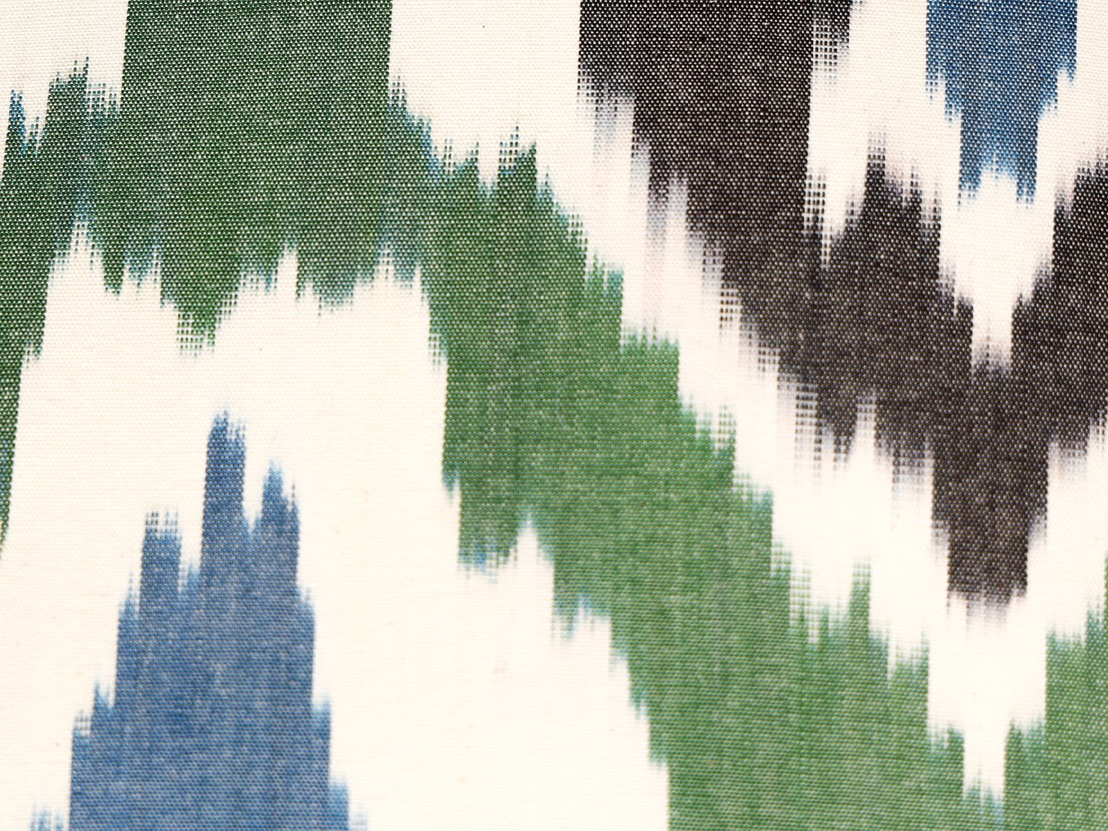 Green Blue Geometric Ikat Pillow Cover - Image 6