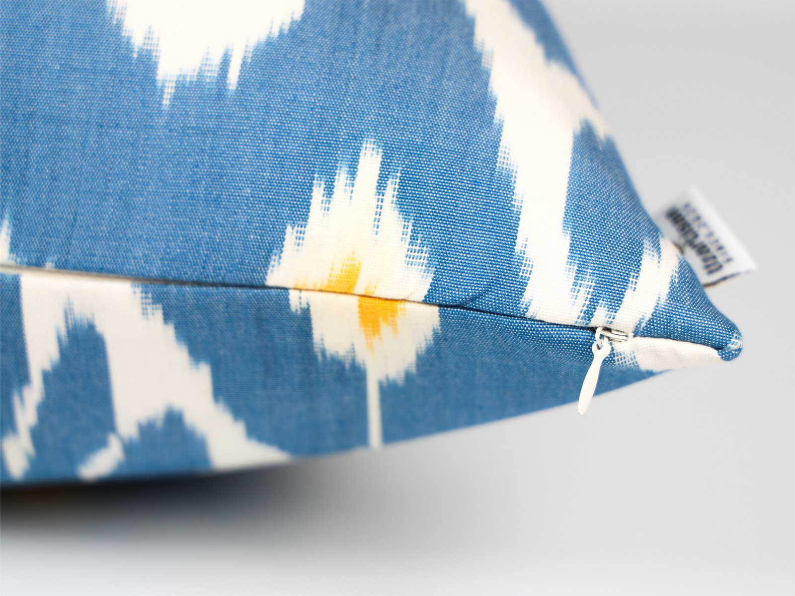 Blue Ikat Pillow Cover For Sale - Image 6