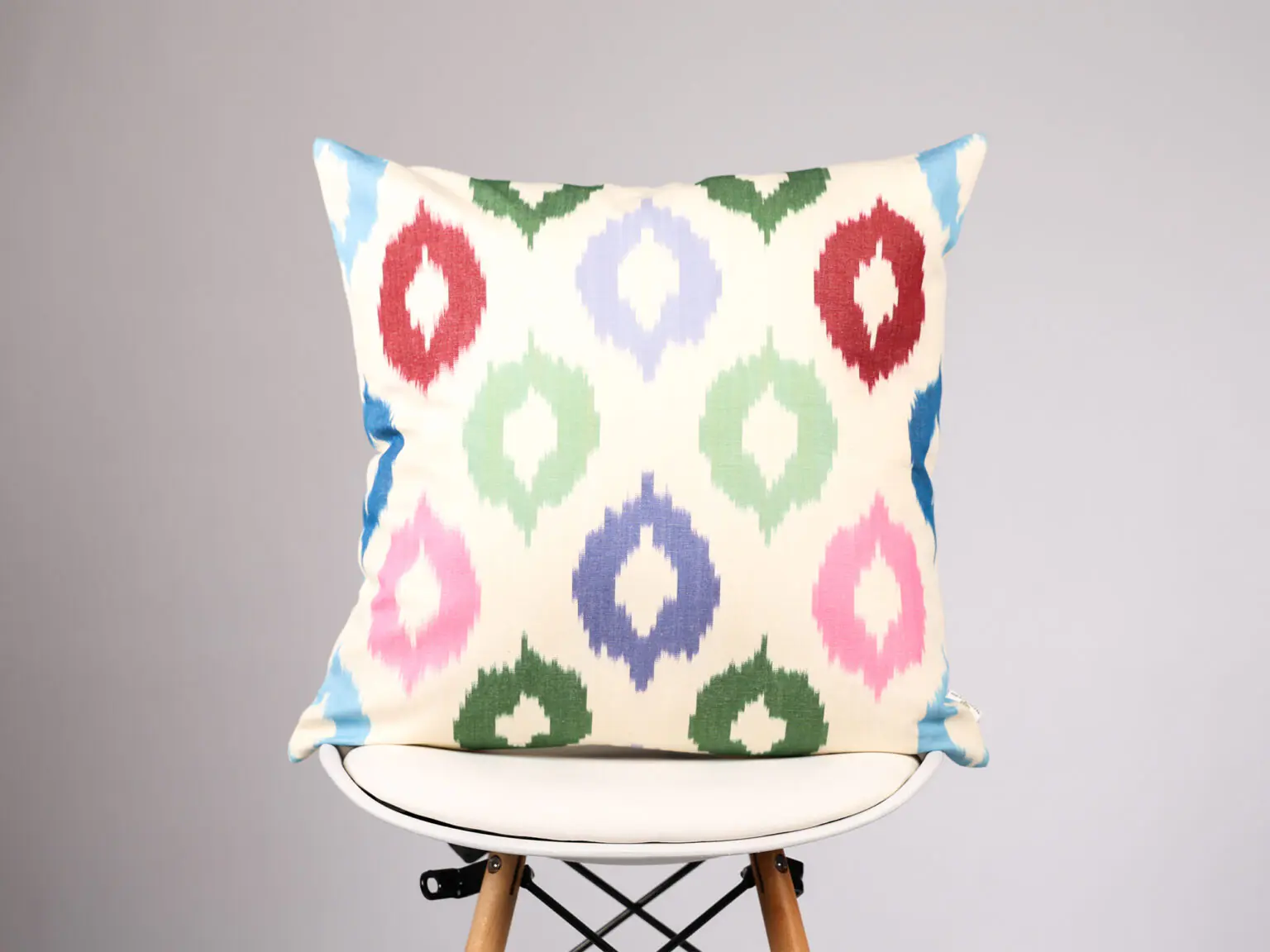 Multicolor Ikat Pillow Cover