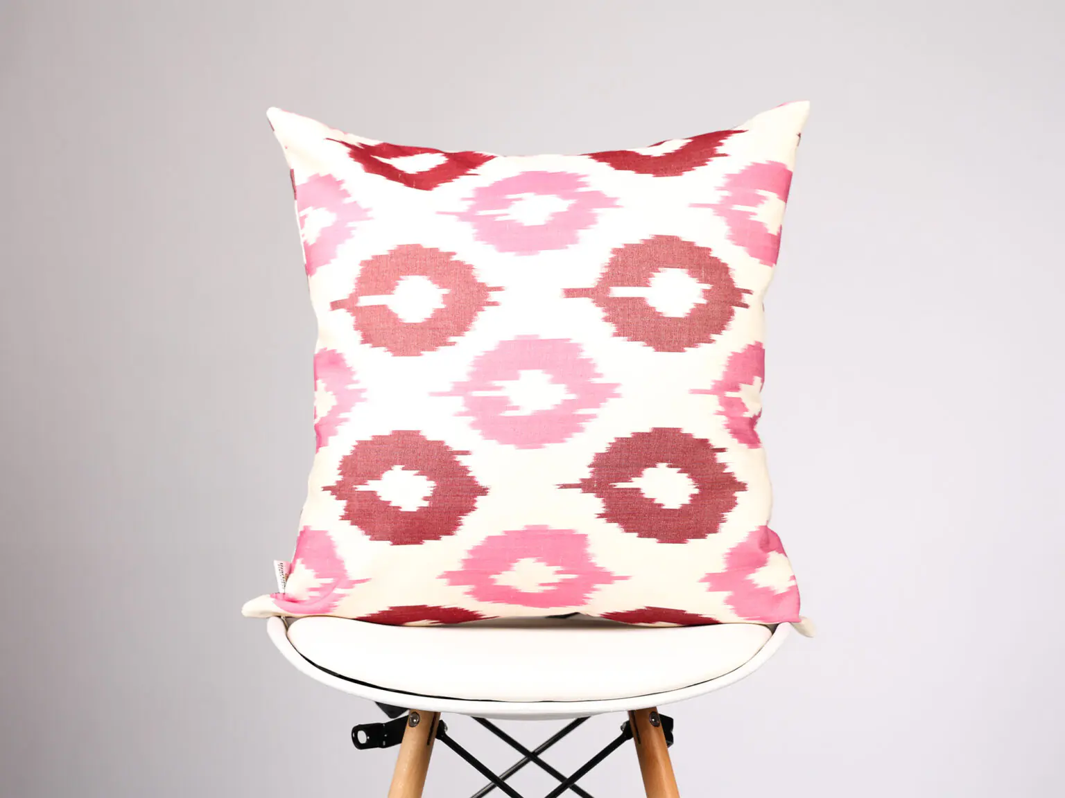 Pink Ikat Pillow Cover