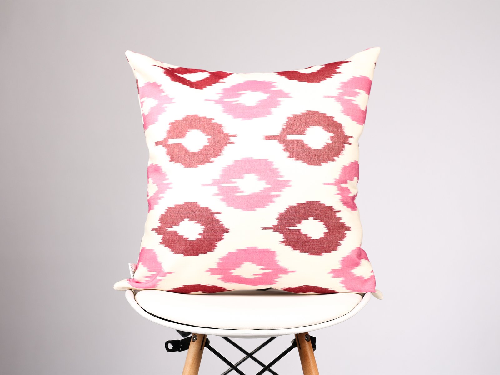 Pink Ikat Pillow Cover