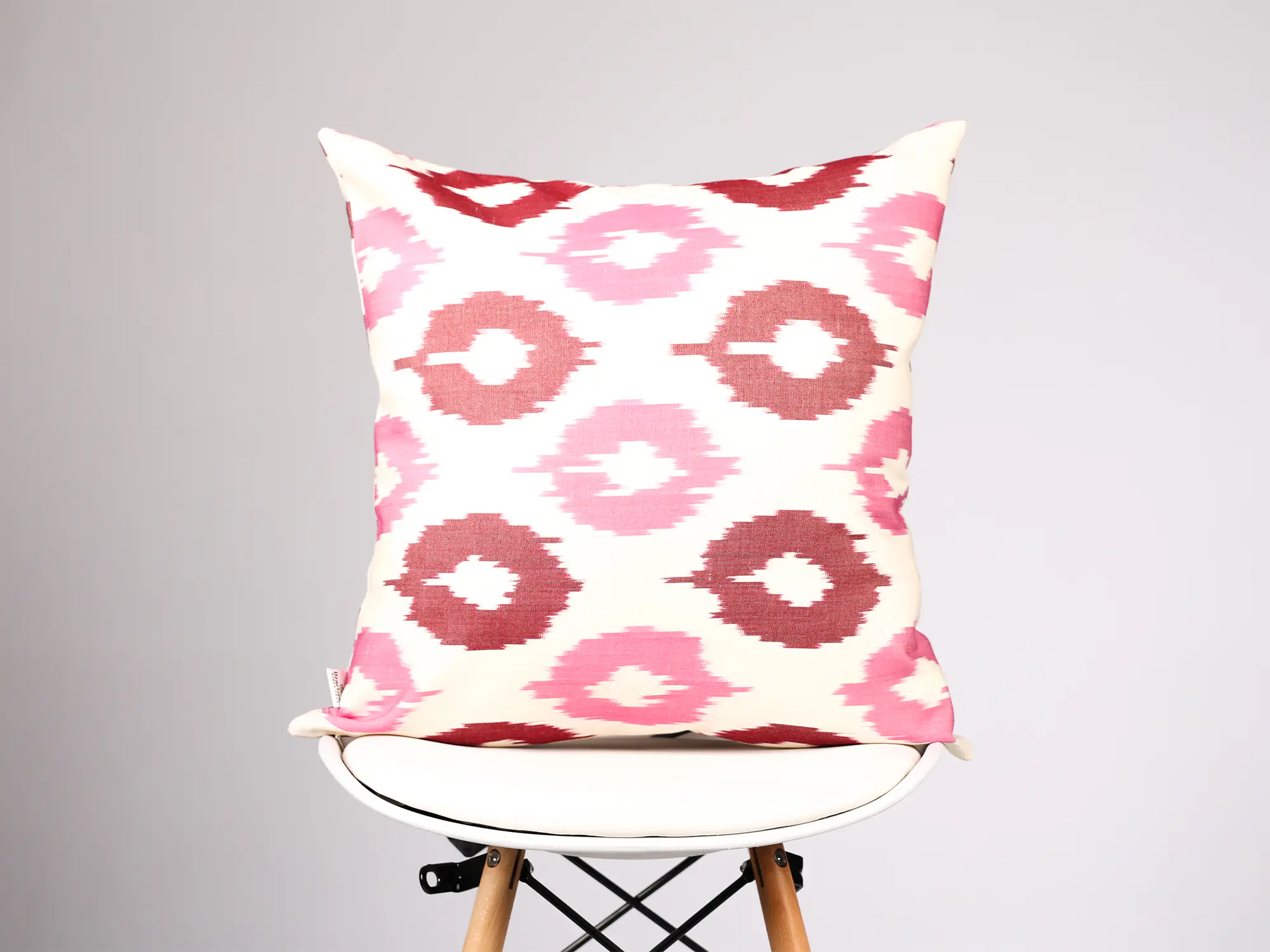 Pink Ikat Pillow Cover