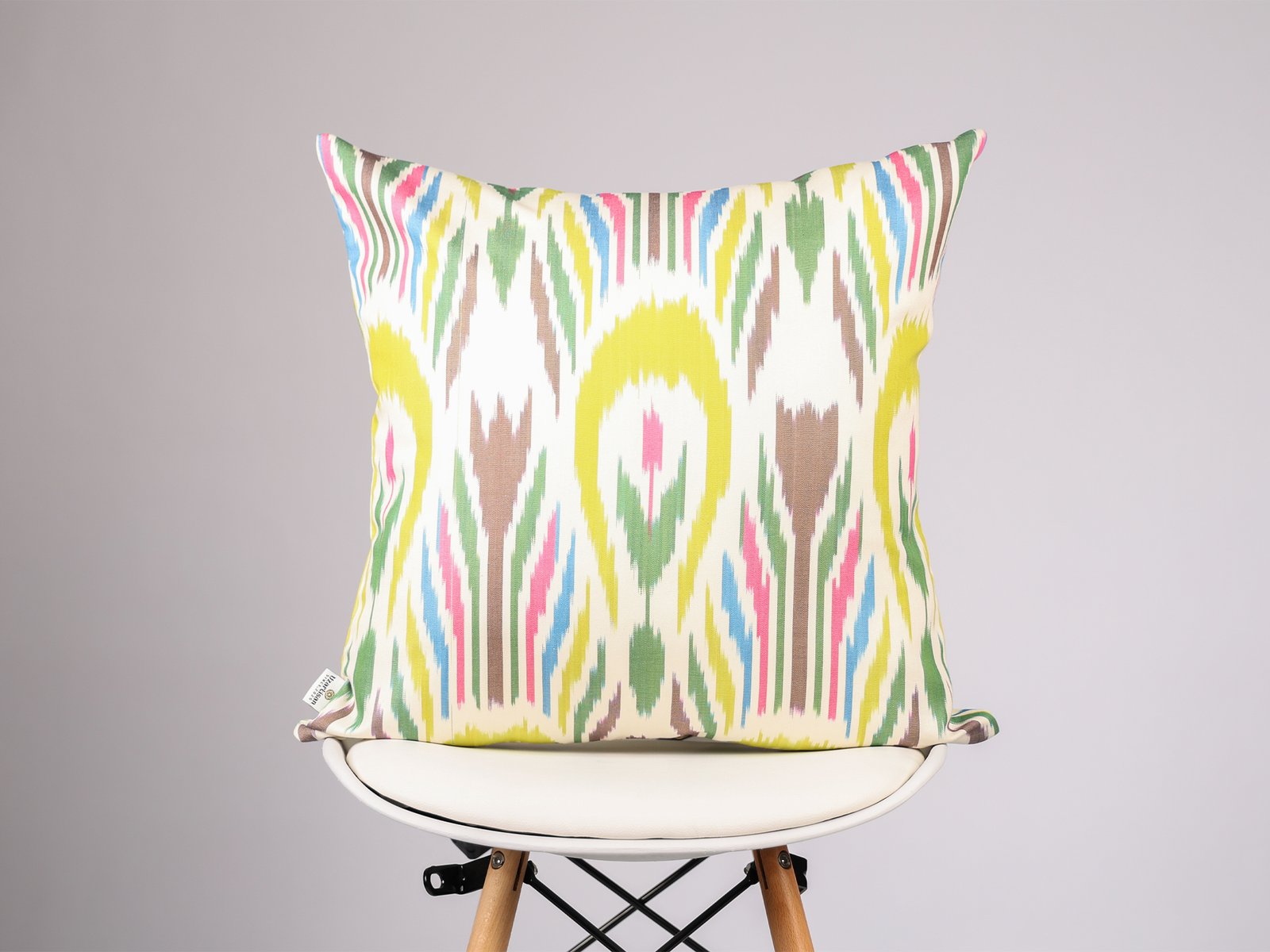 Multicolor Handmade Ikat Pillow Cover