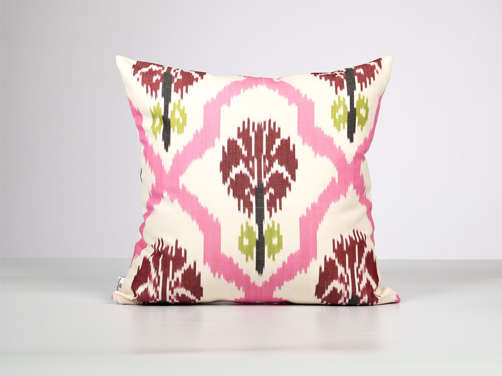 Pink Decorative Ikat Pillow Cover - Image 3