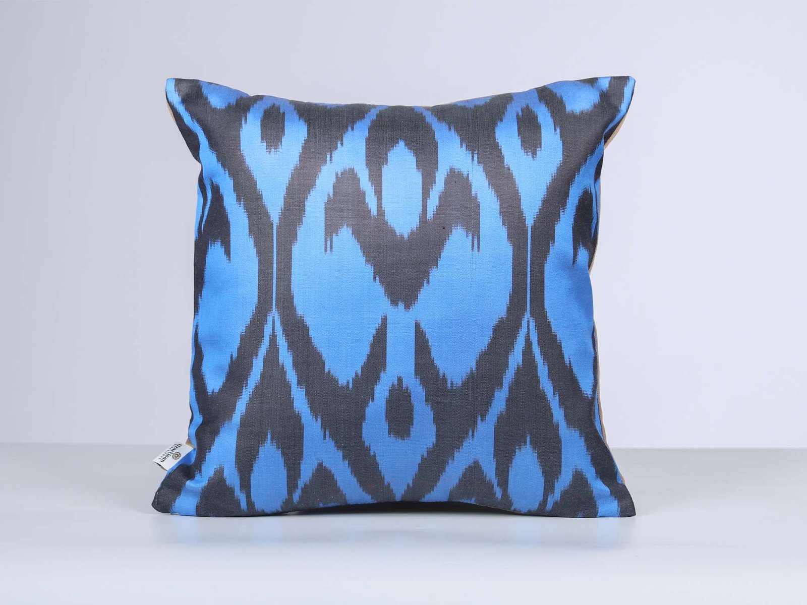 Blue Charcoal Ikat Pillow Cover - Image 9