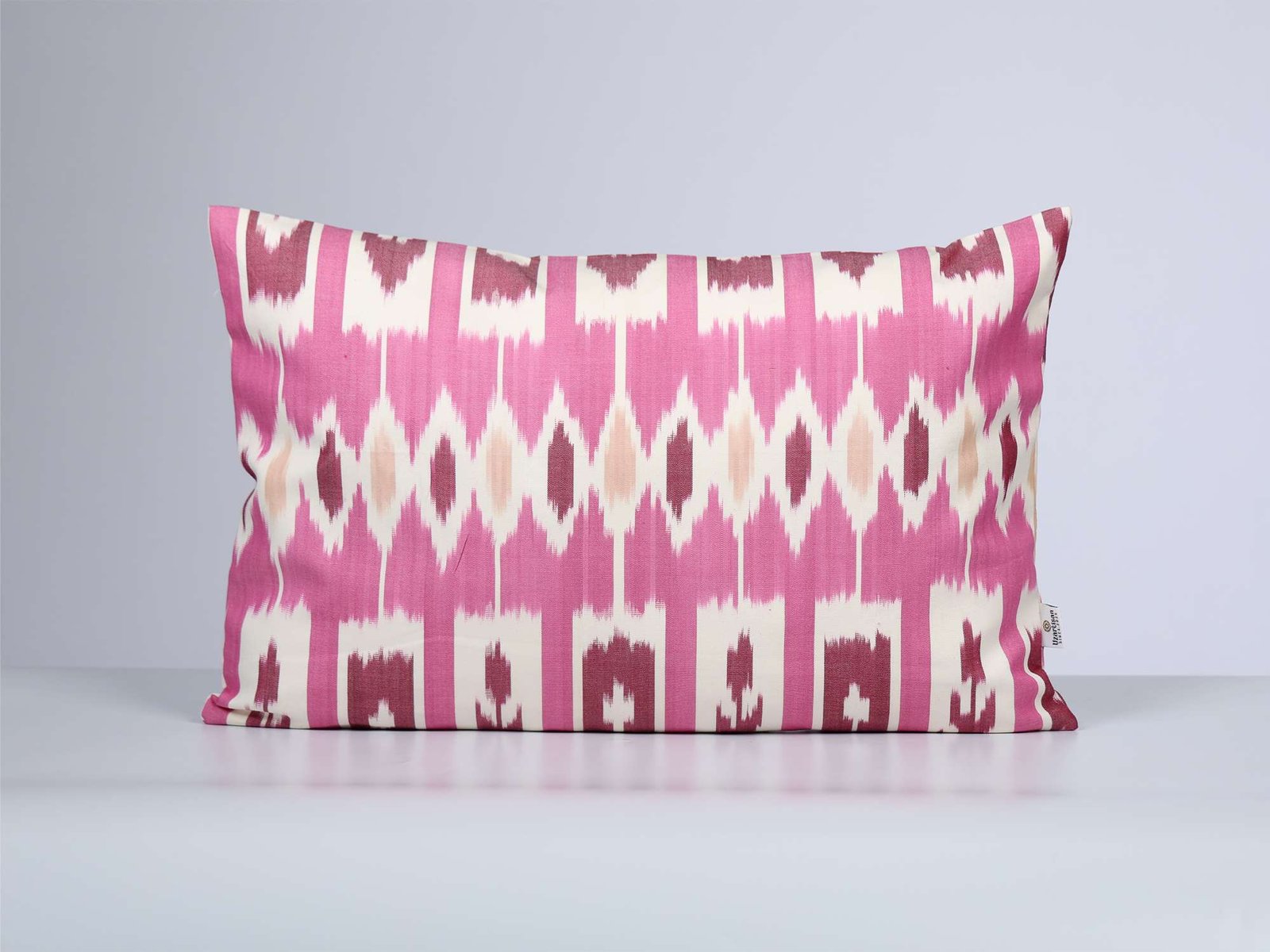 Pink Ikat Stripe Cushion Cover - Image 2