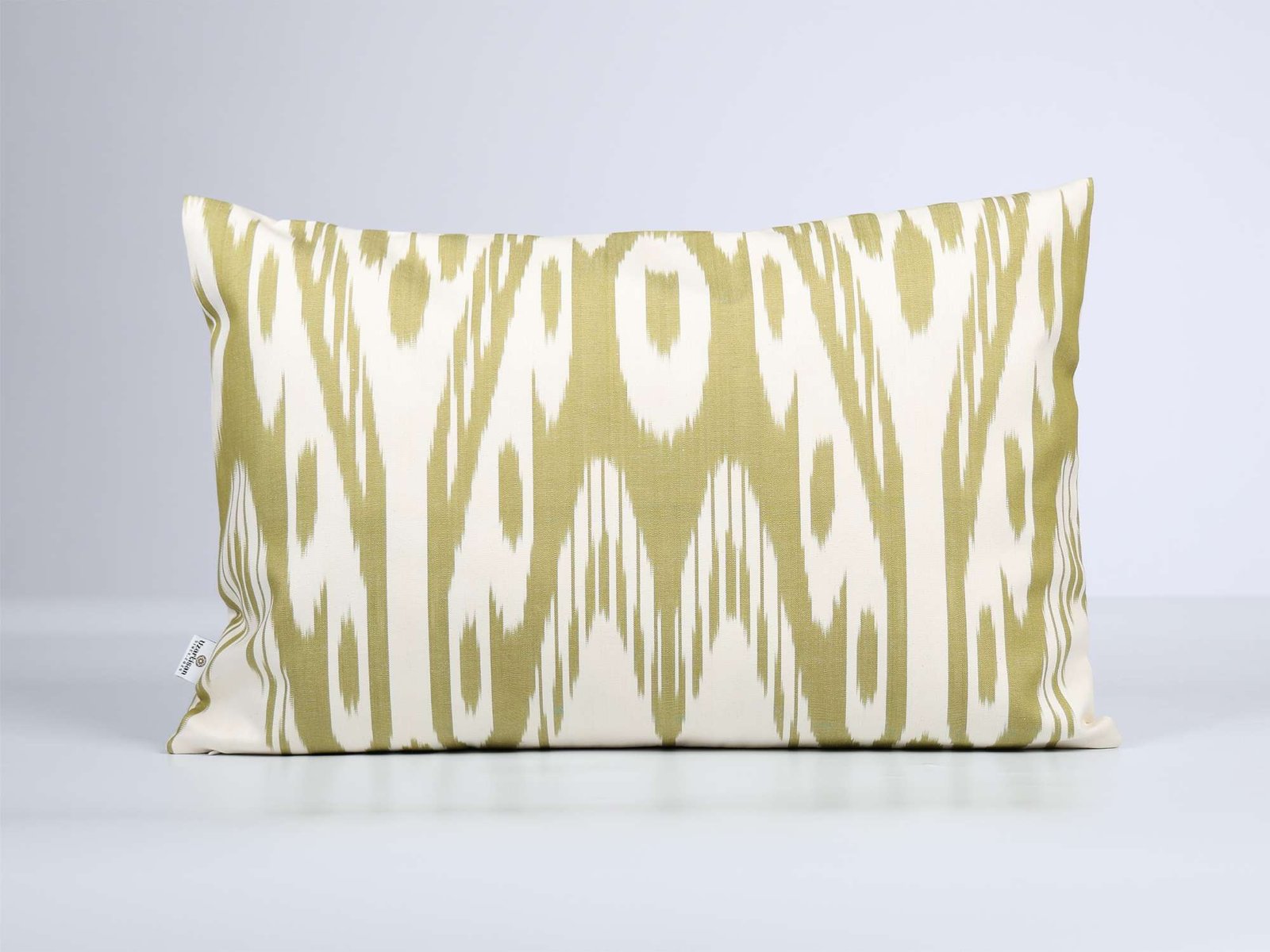 Olive Green Ikat Cushion Cover - Image 2
