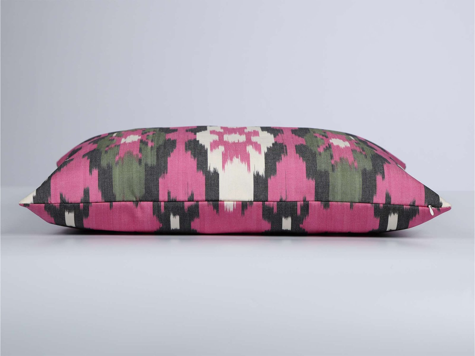 Pink and Black Ikat Cushion Cover - Image 4