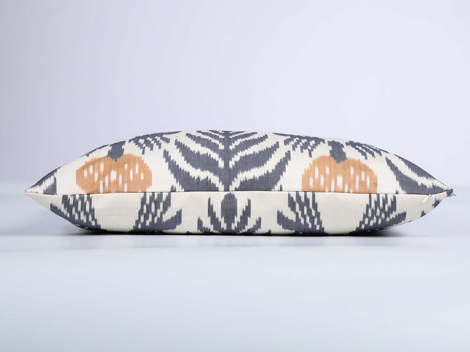 Elegant Gray Ikat Cushion Cover - Image 4