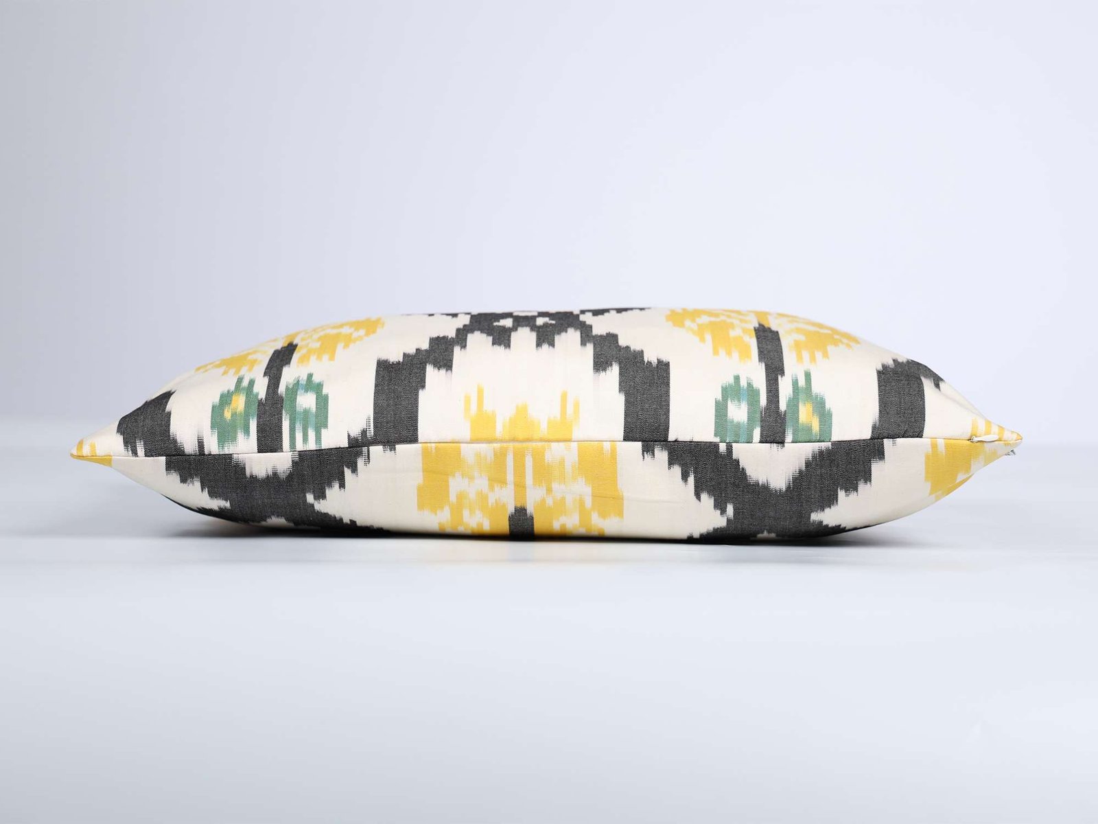 Yellow Black Ikat Cushion Cover - Image 4
