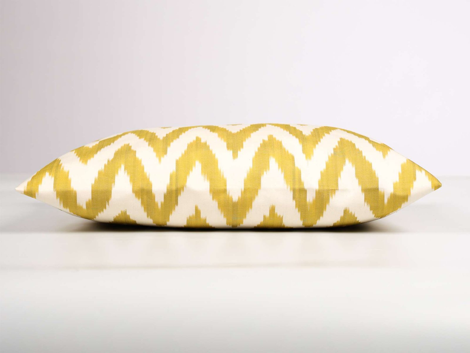 Yellow Cotton Ikat Cushion Cover - Image 4