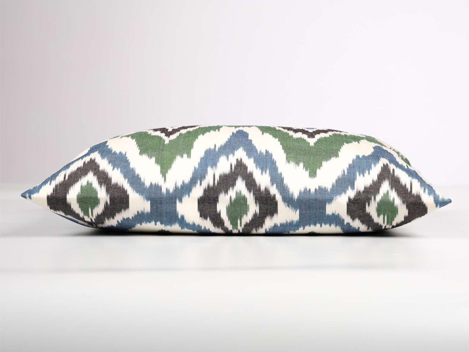 Green Blue Ikat Cushion Cover - Image 6