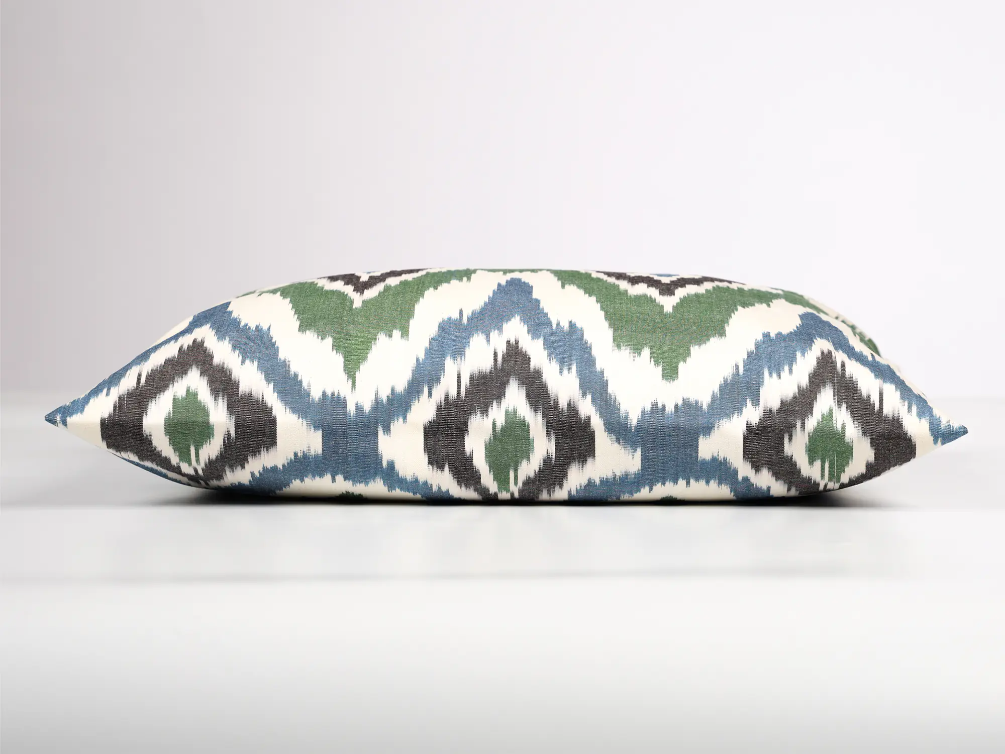 Green Blue Ikat Cushion Cover