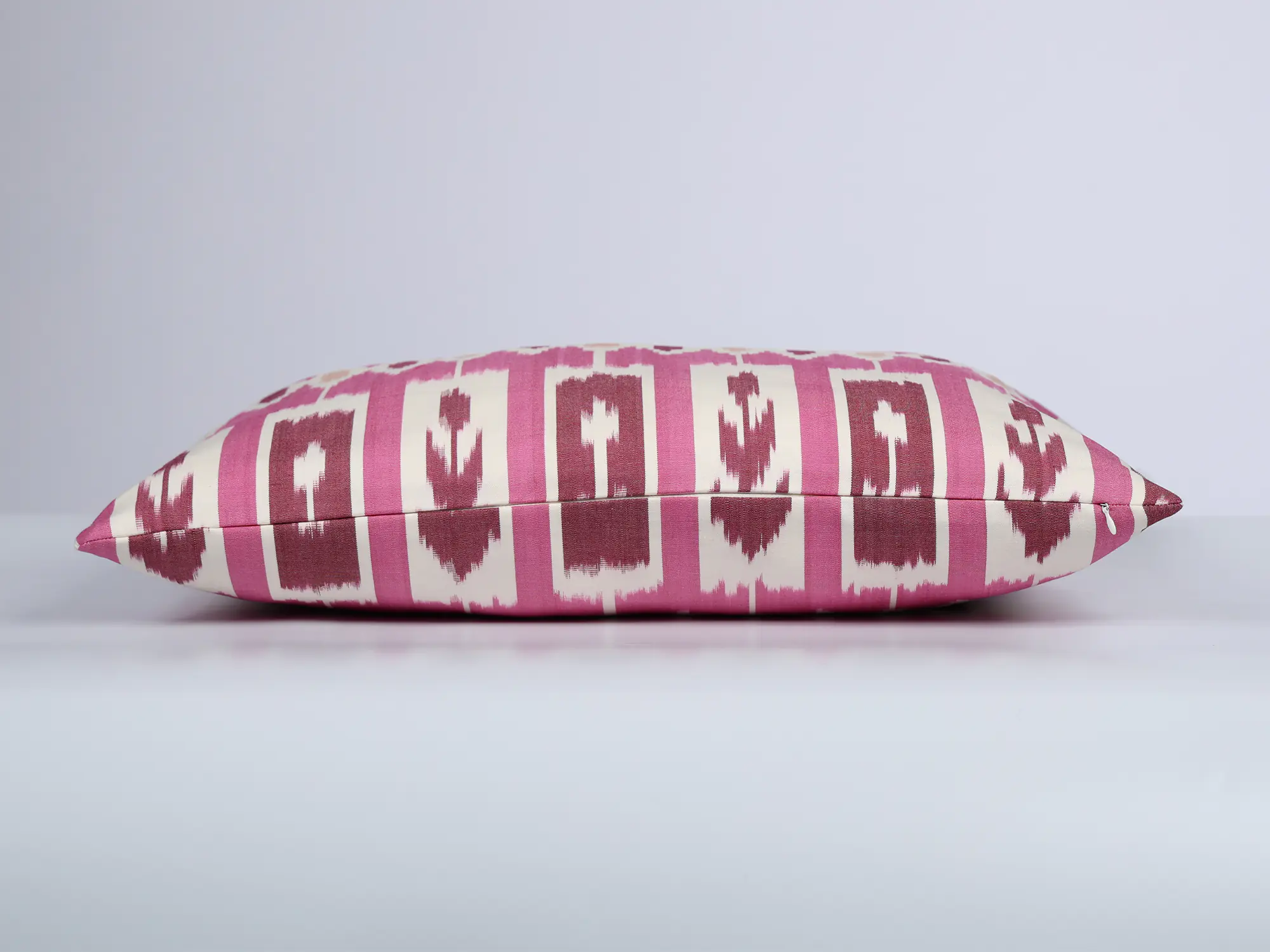 Pink Ikat Stripe Cushion Cover